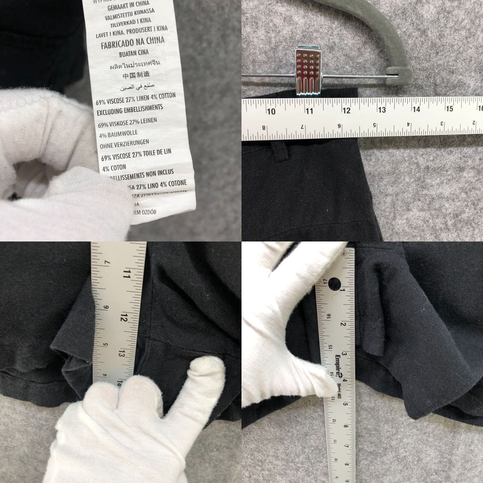 Cotton On VINTAGE Cotton On Womens Chino Shorts Size 4 Black Linen Blend High Waisted Pleated Front Casual Summer Size 27" / US 4 / IT 40 - 8 Thumbnail