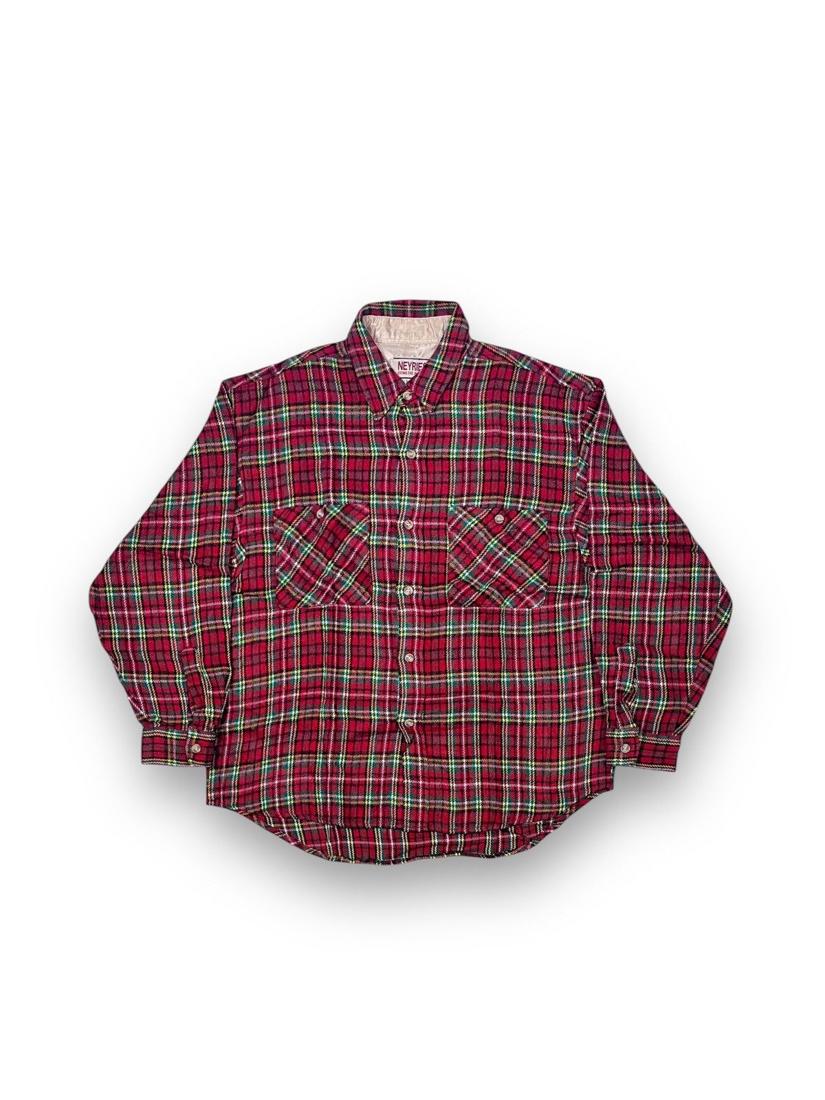 Vintage Neyries Double Pocket Vintage Outer Plaid Flannel Size US L / EU 52-54 / 3 - 1 Thumbnail