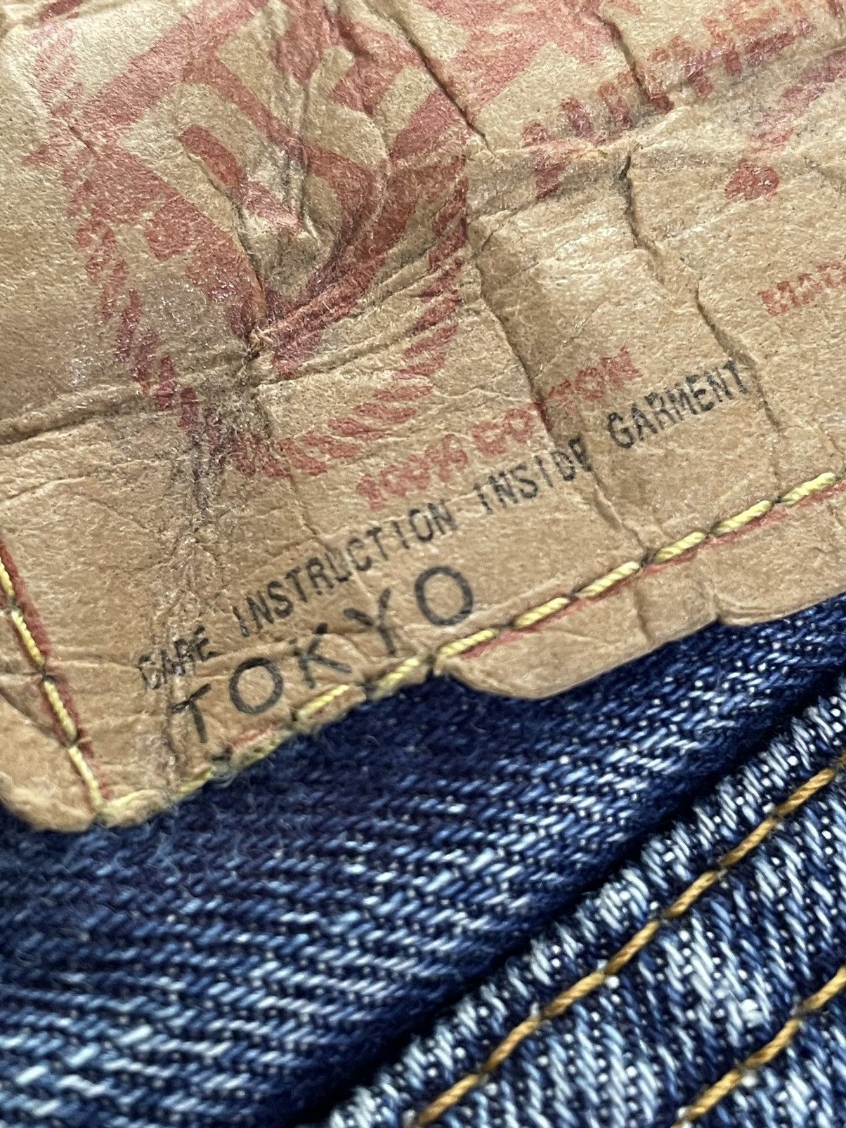 Denime × Vintage Vintage Denime x Shiprs Selvedge Distresed Denim Size US 31 - 15 Thumbnail