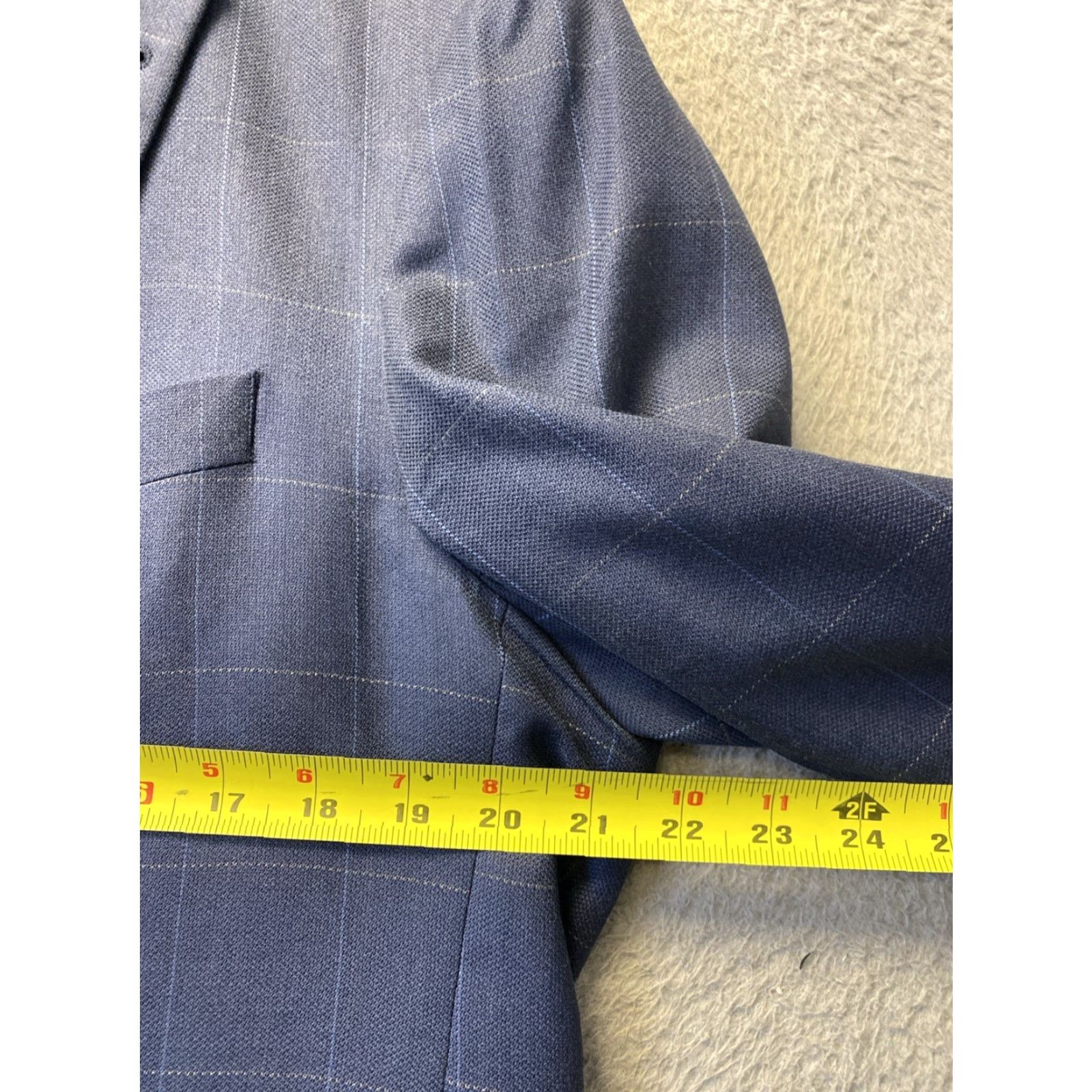 Brooks Brothers Brooks Brothers Blue Plaid Formal Wool Tuxedo Suit Jacket Regular Fit Men 42 43 Size 1357 Size 46R - 6 Thumbnail