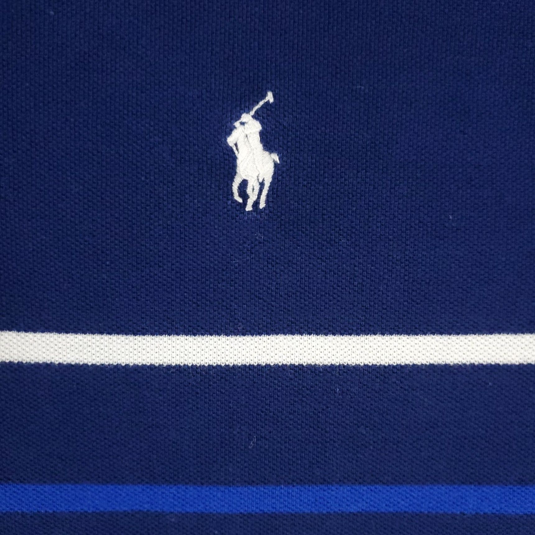 Ralph Lauren Ralph Lauren Polo Shirt Mens XL Blue Striped Pony Casual Short Sleeve Shirt Size US XL / EU 56 / 4 - 3 Thumbnail