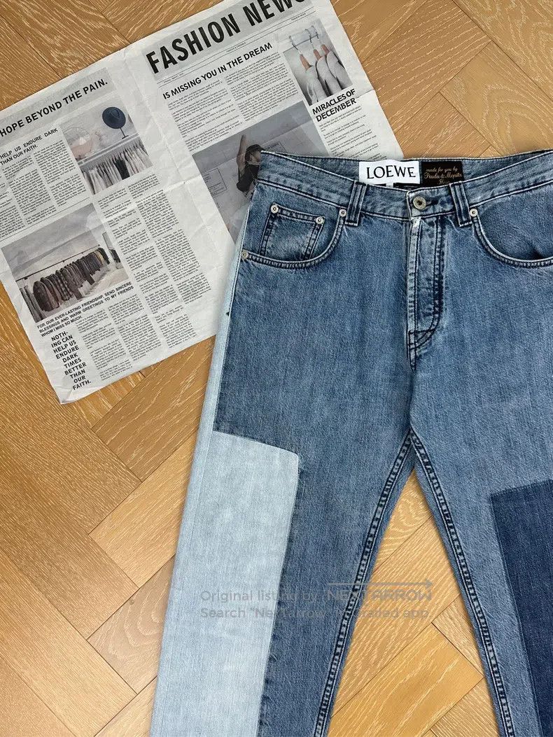 Loewe Loewe Casual patchwork jeans for both men and women in blu Size US 34 / EU 50 - 6 Thumbnail