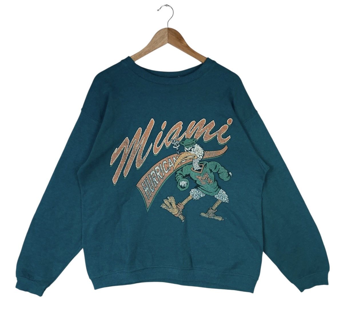 NCAA Vintage Miami Hurricanes Football Bowl Ncaa Sweatshirt Size US M / EU 48-50 / 2 - 2 Thumbnail