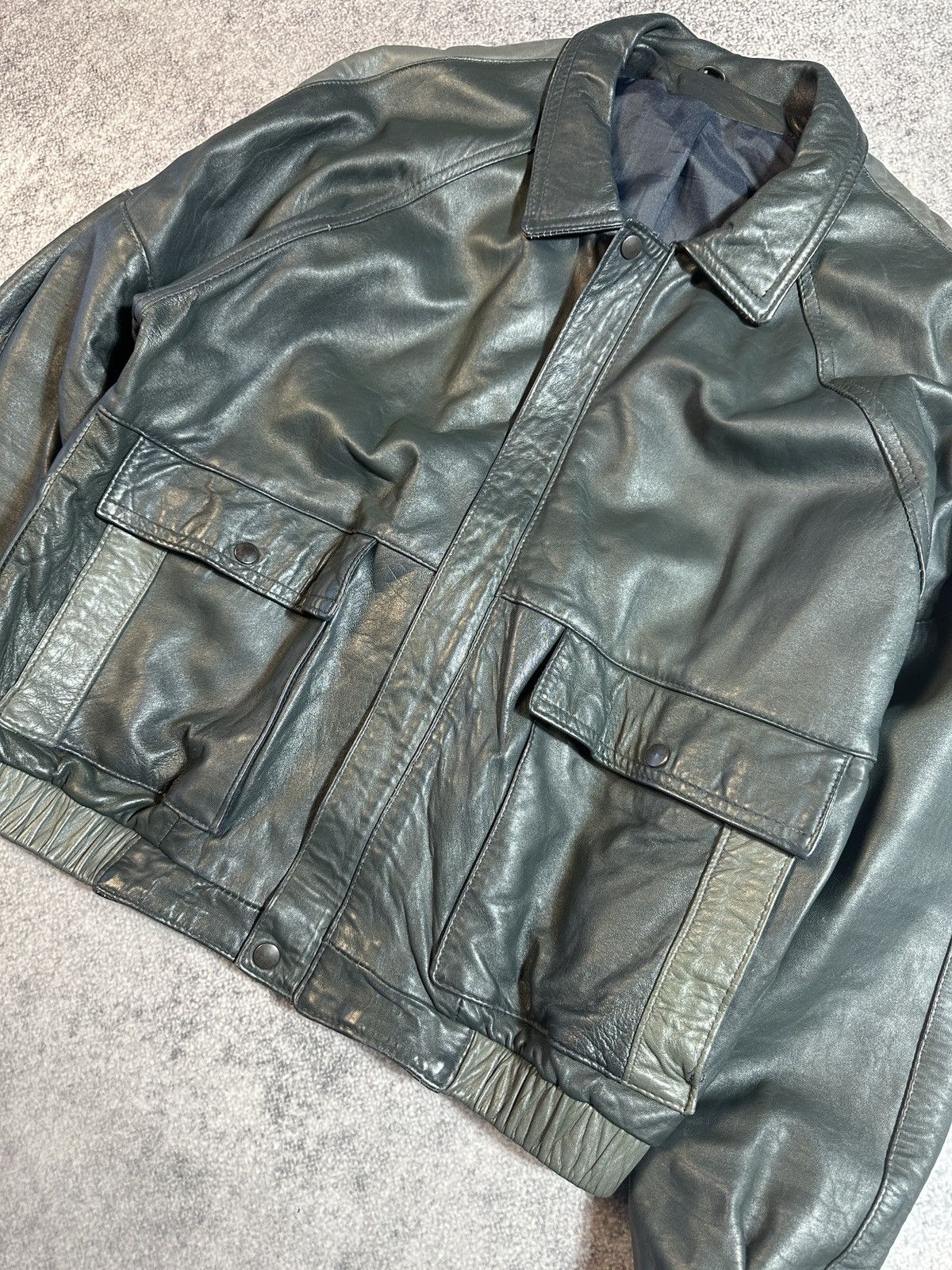 Vintage Y2K Baggy Leather Jacket Avant Garde Opium Style USA M Size US M / EU 48-50 / 2 - 2 Thumbnail