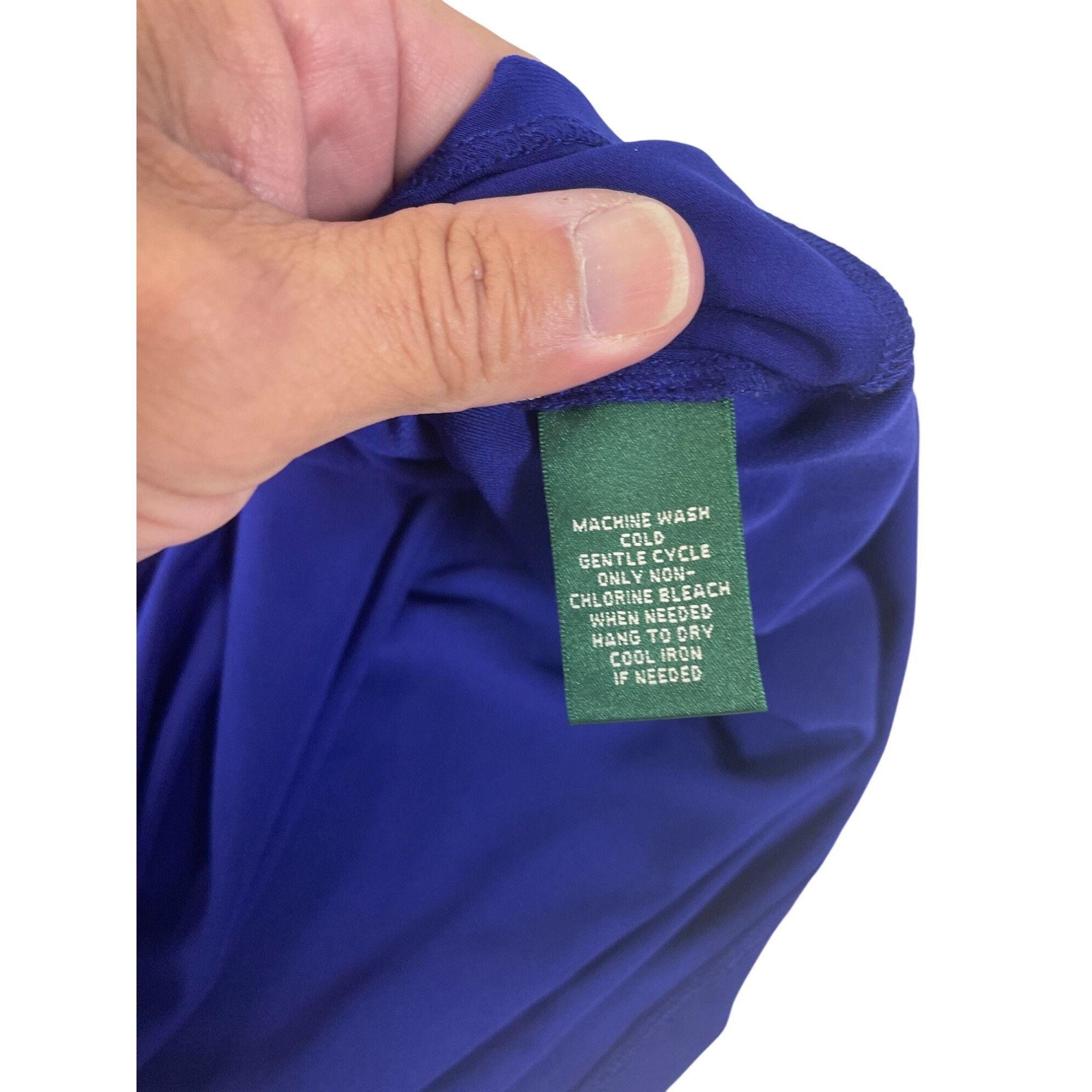 Lauren Ralph Lauren Lauren Ralph Lauren Womens blue v neck poly elast maxi Sleev Size XL / US 12-14 / IT 48-50 - 8 Thumbnail