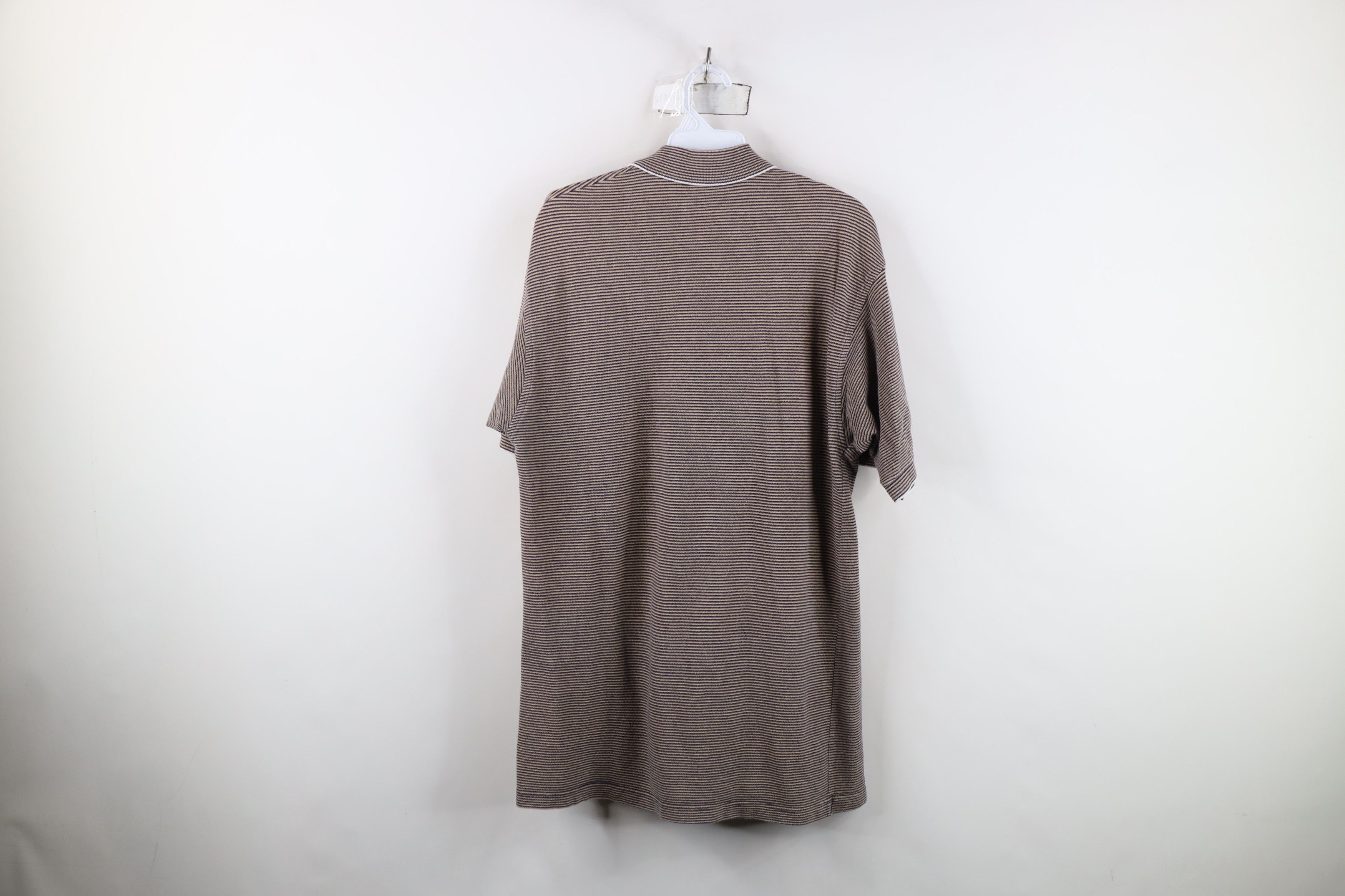 Vintage Vintage 90s Streetwear Striped Ribbed Knit Golf Polo Shirt Size US M / EU 48-50 / 2 - 10 Thumbnail