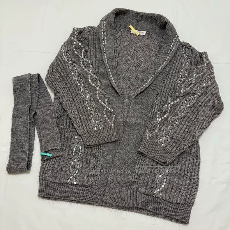 Valentino Valentino Broken diamond knit cardigan Size S / US 4 / IT 40 - 1 Thumbnail
