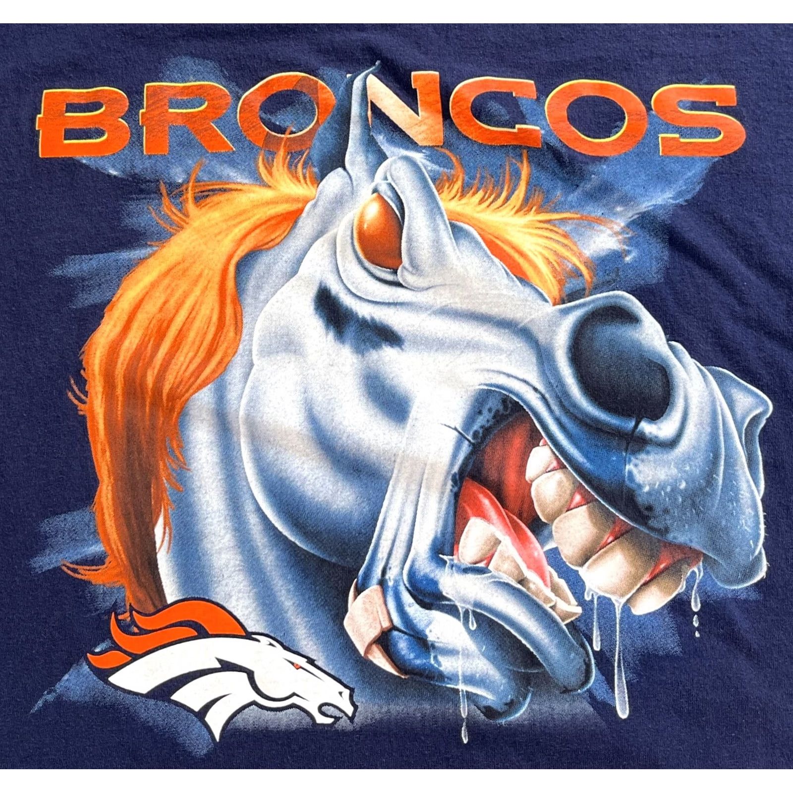 Reebok Vintage Reebok NFL Denver Broncos Graphic T-Shirt Sz L Navy Size US L / EU 52-54 / 3 - 3 Thumbnail