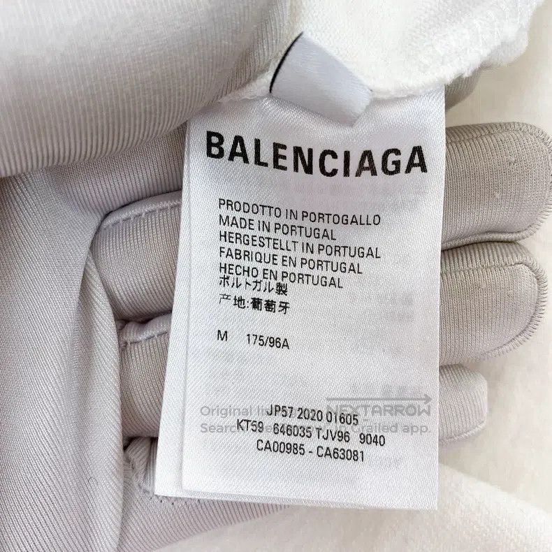 Balenciaga Balenciaga White Letter Long Sleeve T-Shirt Size US M / EU 48-50 / 2 - 8 Thumbnail