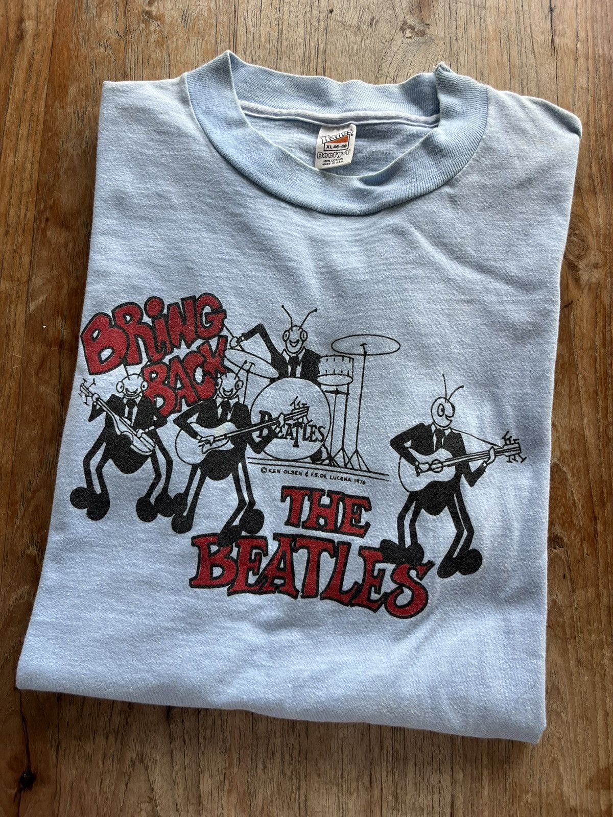 Vintage BRING BACK THE BEATLES 1976’s by KEN OLSEN Tshirt