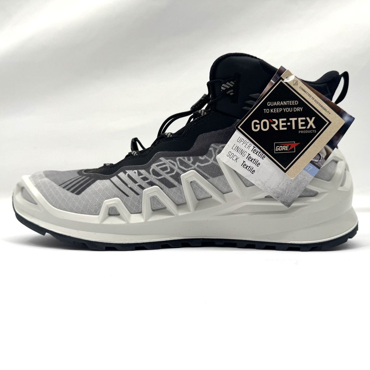 LOWA Lowa Men's Merger GTX Mid Off White Waterproof Hiking Boots Size US 11.5 / EU 44-45 - 6 Thumbnail
