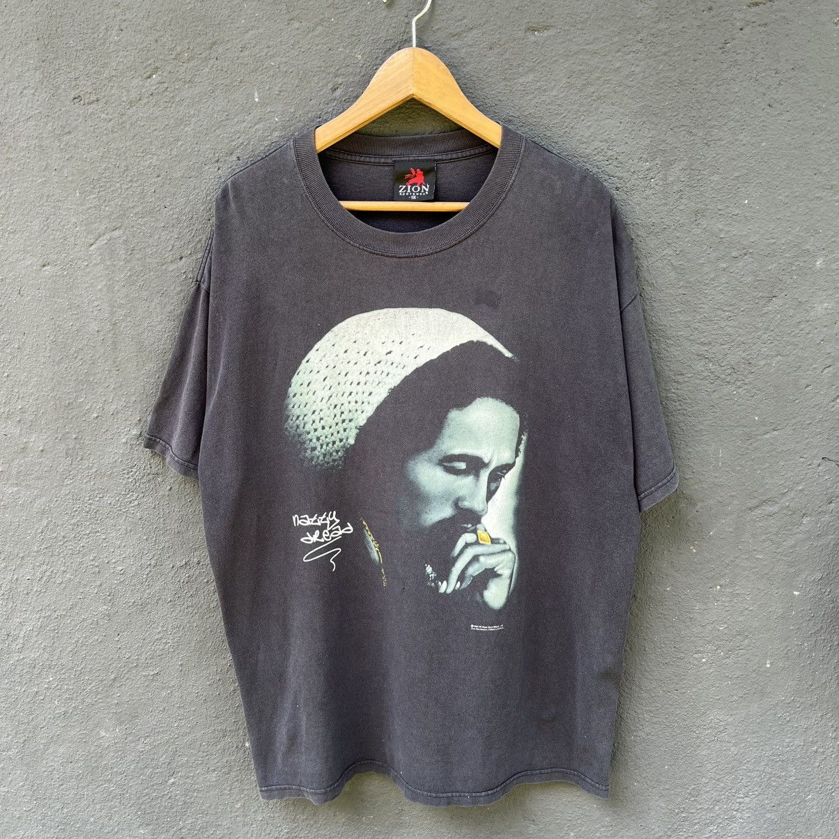 Bob Marley Thrashed Faded Vintage Y2K Bob Marley Tee Size US XXL / EU 58 / 5 - 1 Thumbnail
