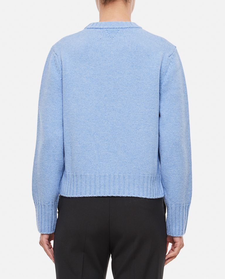 Bottega Veneta o1y0725 Crewneck Sweater in Sky Blue Size S / US 4 / IT 40 - 3 Thumbnail