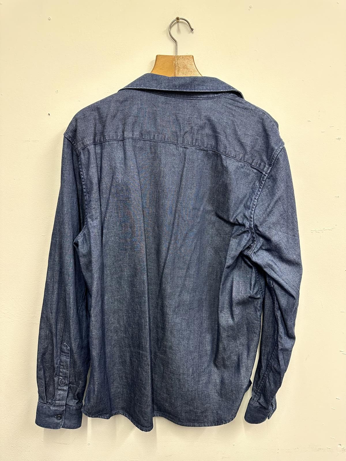 M.E. Sport M&S Dark Blue Denim Shirt XL Regular Length Size US XL / EU 56 / 4 - 5 Thumbnail