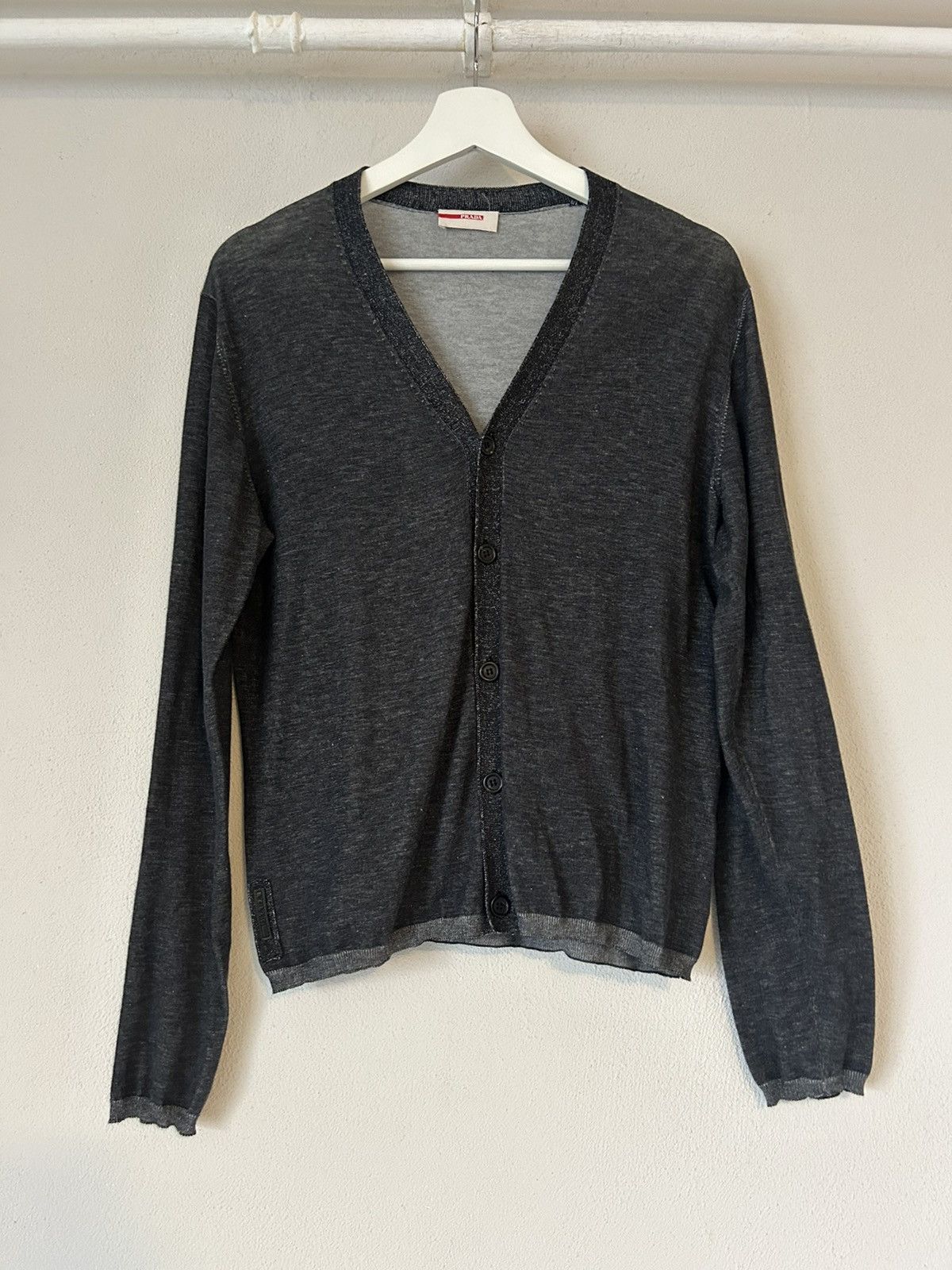 Prada Prada Charcoal Cardigan - Size 48 Size US M / EU 48-50 / 2 - 1 Thumbnail