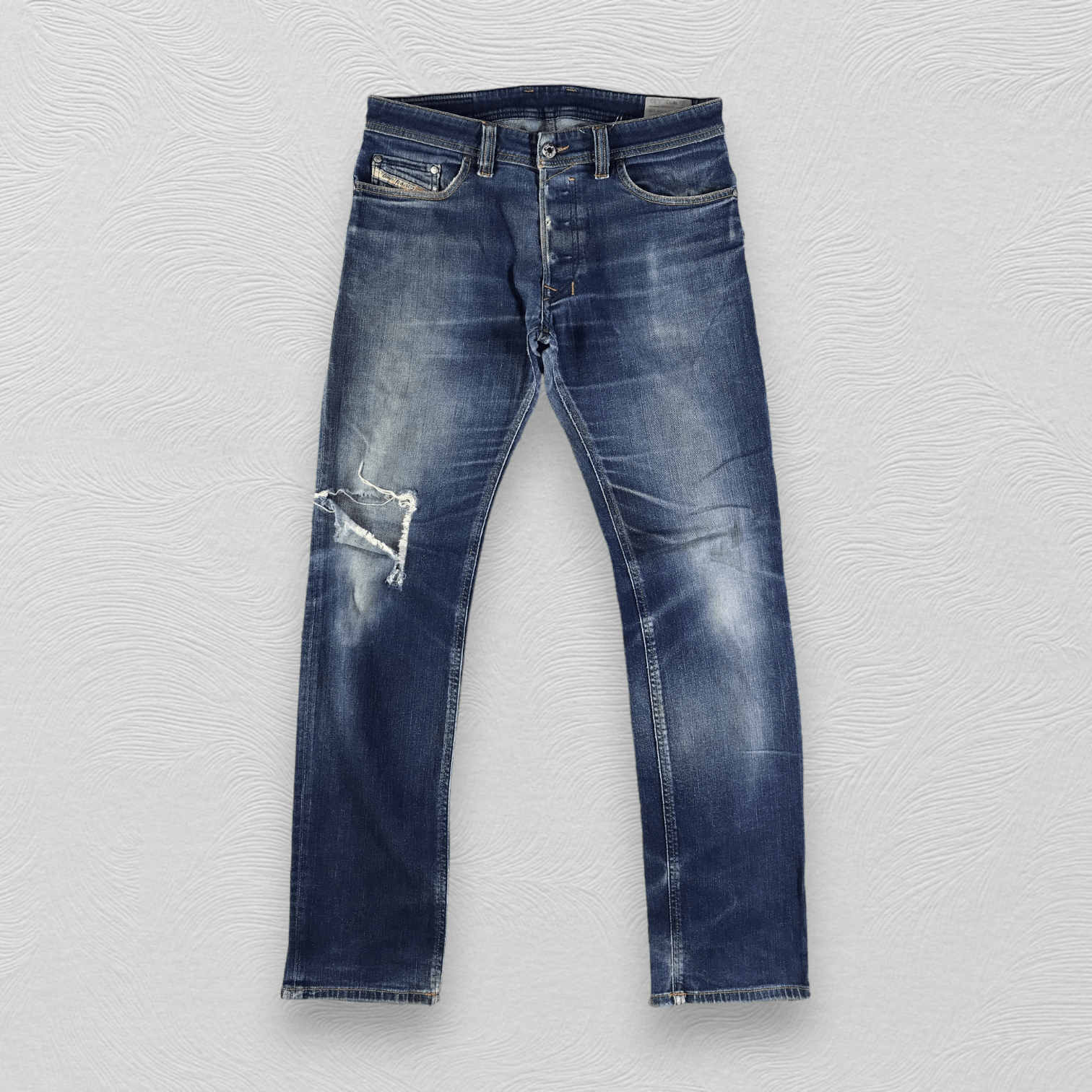 Diesel Diesel Safado Jeans Distressed Denim KJ2236 Size US 31 - 1 Thumbnail