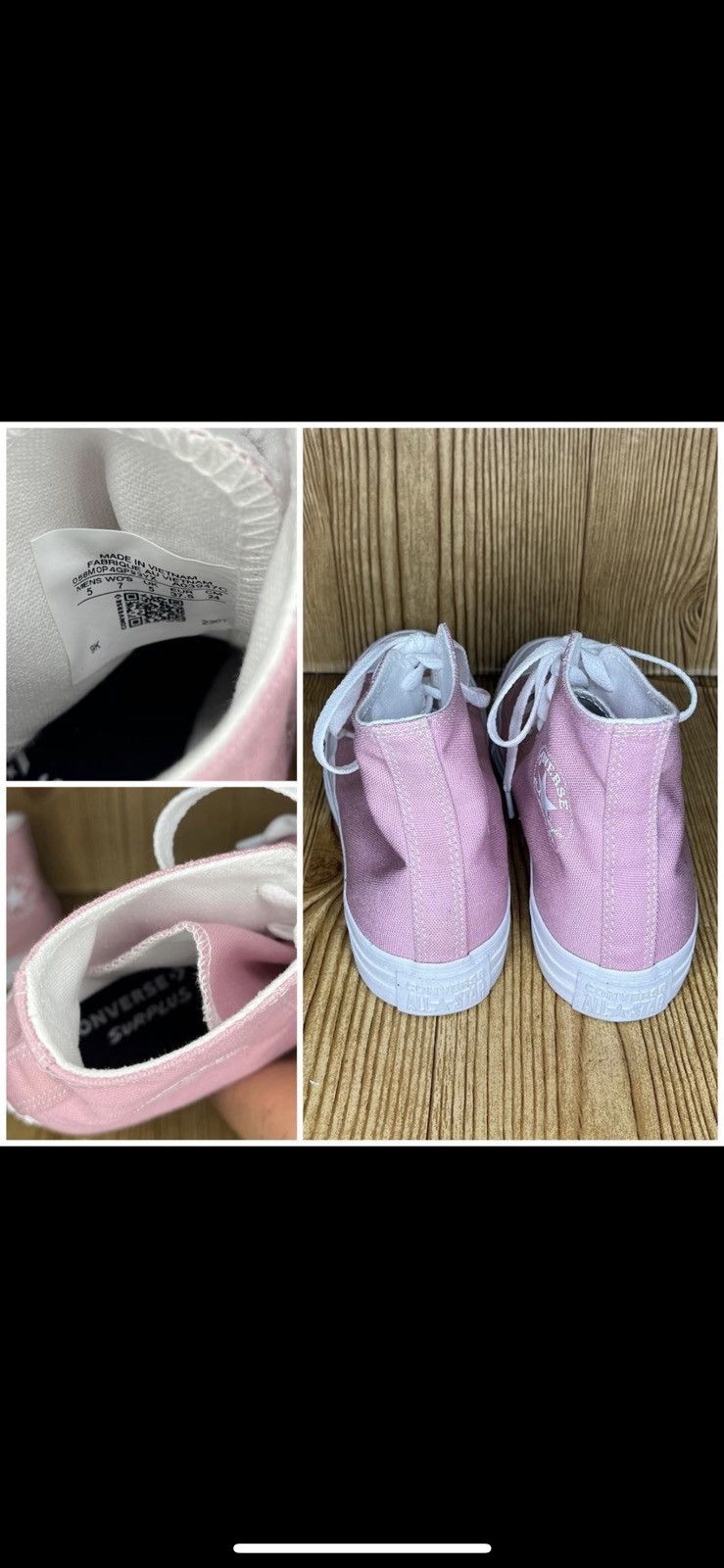 Converse Converse pink high top sneakers custom surplus Size US 7.5 / IT 37.5 - 6 Thumbnail
