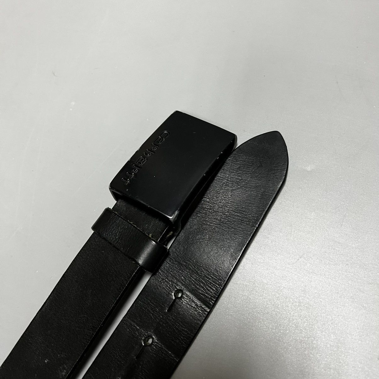 Carhartt Carhartt Leather Belt Vintage Black Size ONE SIZE - 9 Thumbnail
