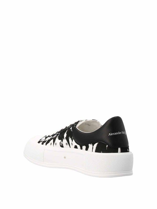 Alexander McQueen o1w1db10725 Deck Lace Up Plimsoll in Black/White Size US 9 / EU 42 - 2 Thumbnail