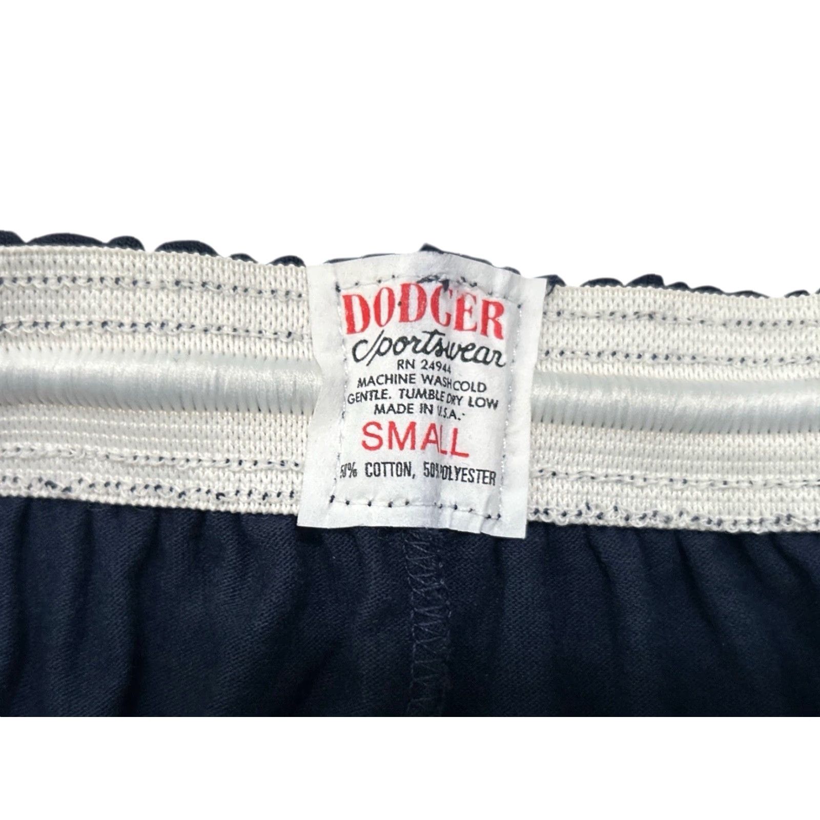 Vintage VINTAGE Dodger Gym Shorts Mens S Deadstock NWT 90s Made in USA Navy Blue 50/50 Athletic Size US 29 - 5 Thumbnail