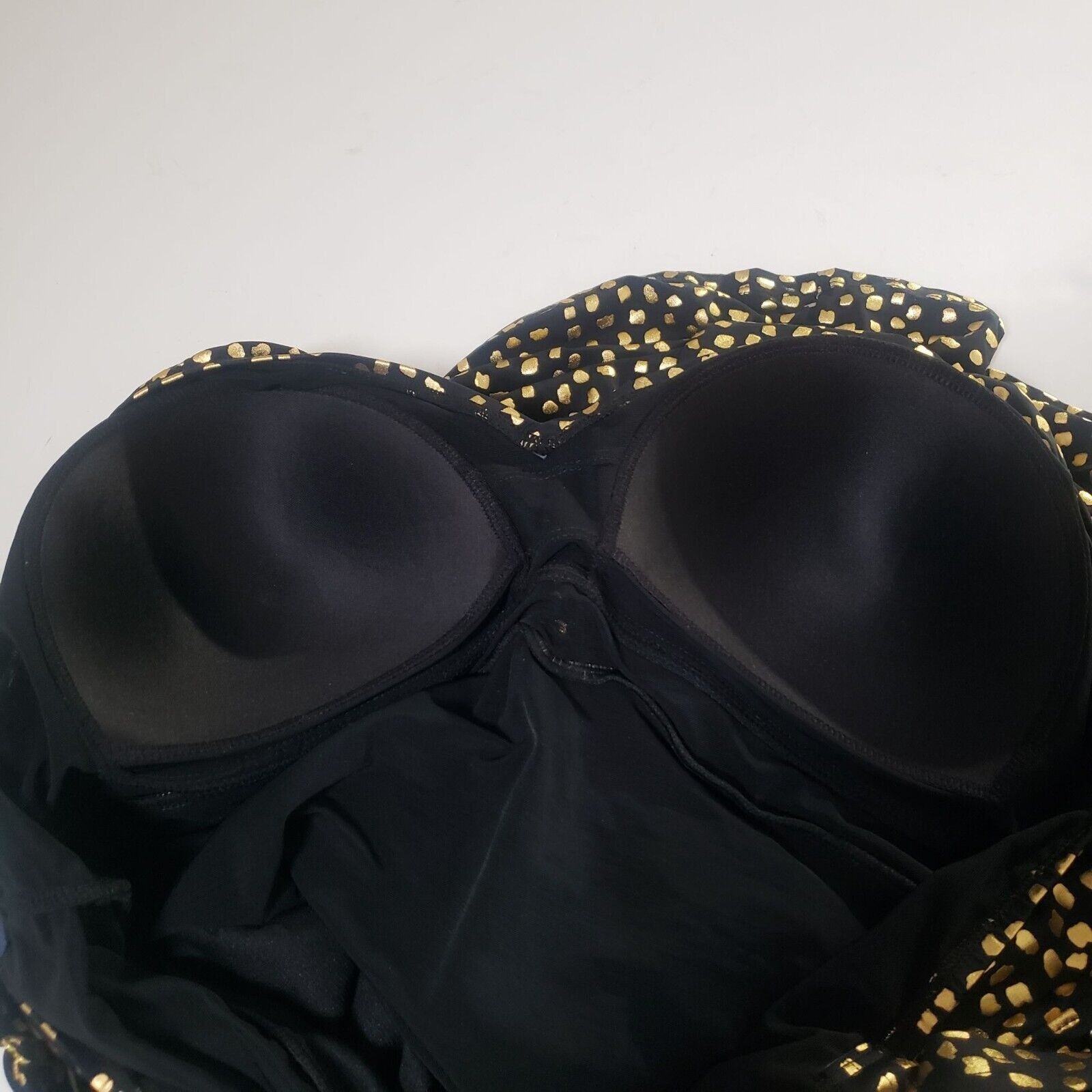 Designer Swim 365 Skirted Swim Dress Womens Size 24 Black Gold Size 4XL / US 24-26 - 9 Thumbnail