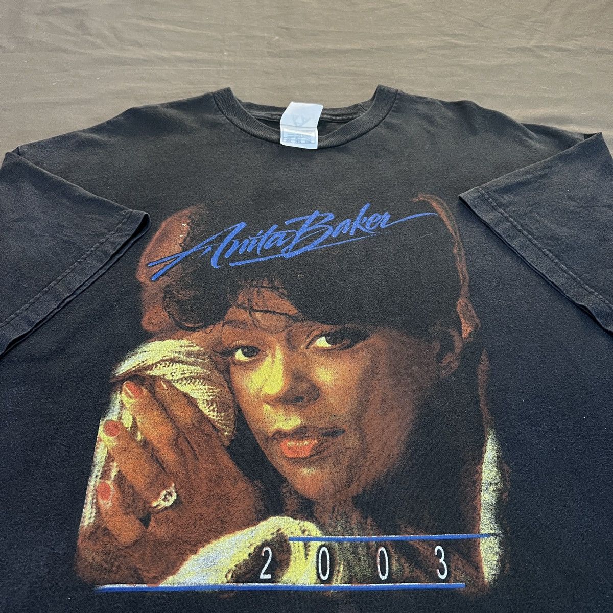 Band Tees Vintage 2003 Anita Baker Tour Concert Promo Tee 2XL Faded Size US XXL / EU 58 / 5 - 4 Thumbnail
