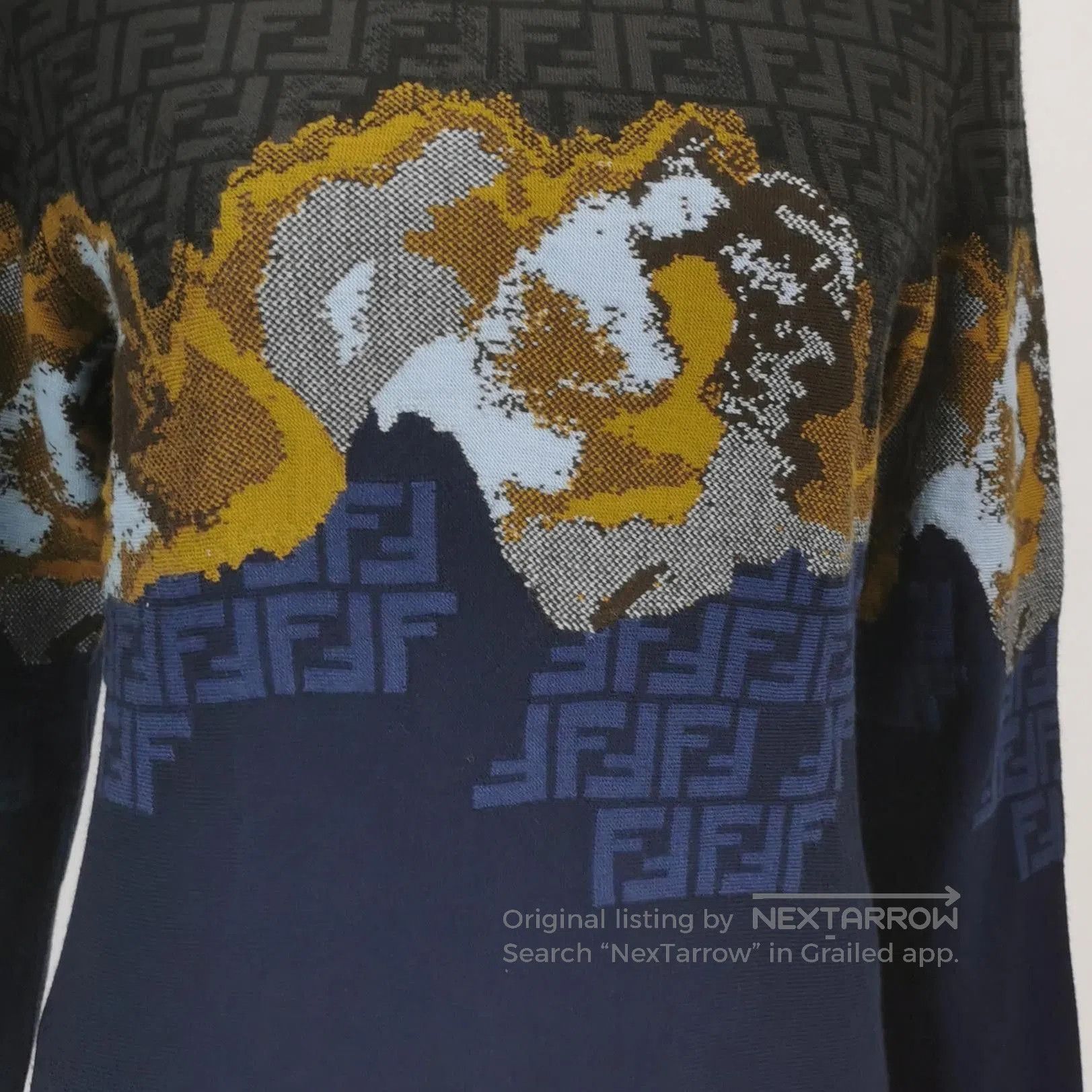 Fendi Fendi Wool Colorblock Crewneck Sweater. Size US S / EU 44-46 / 1 - 1 Thumbnail