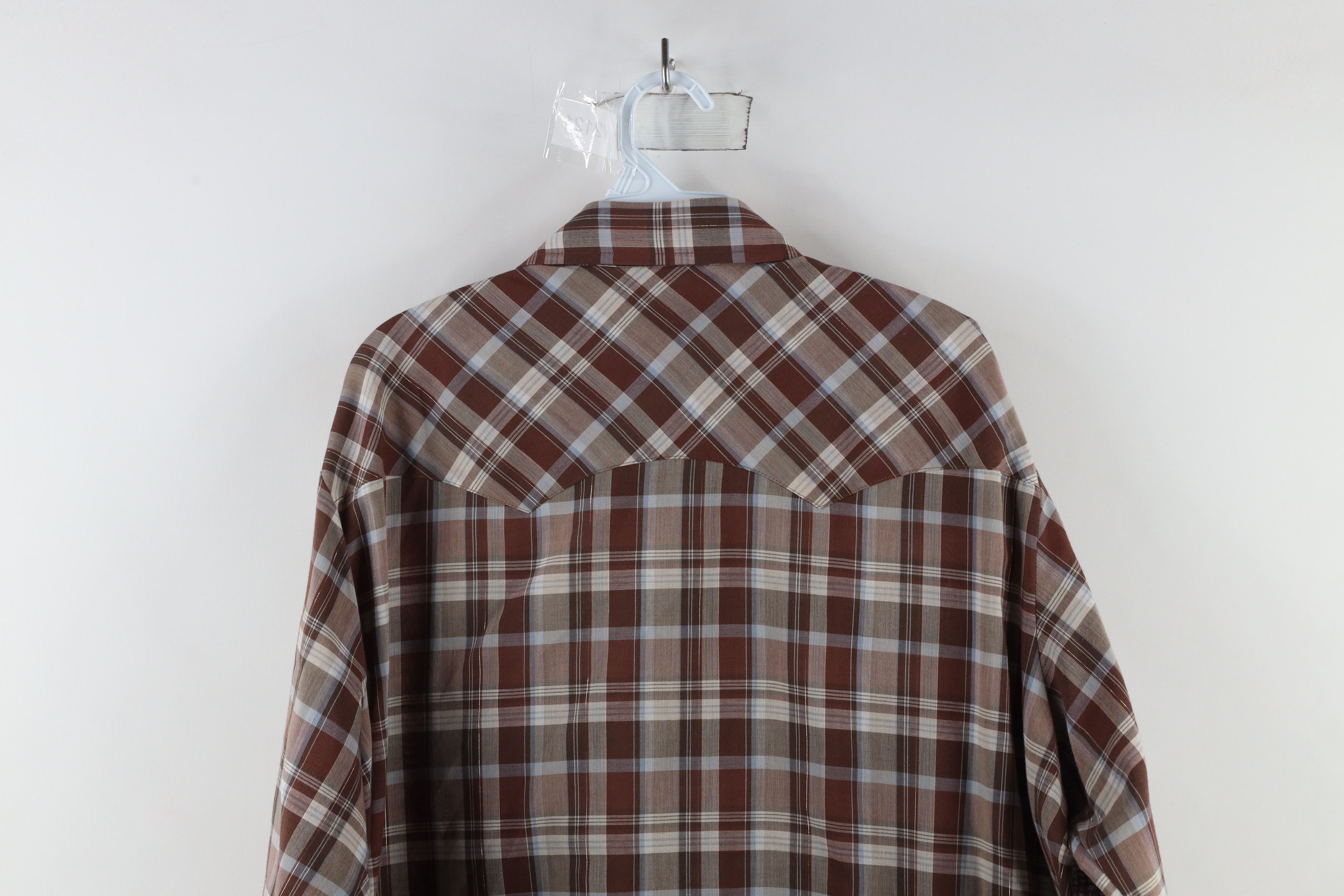 Levi's × Vintage Vintage 90s Levis Rodeo Snap Button Collared Shirt Plaid Size US XL / EU 56 / 4 - 9 Thumbnail