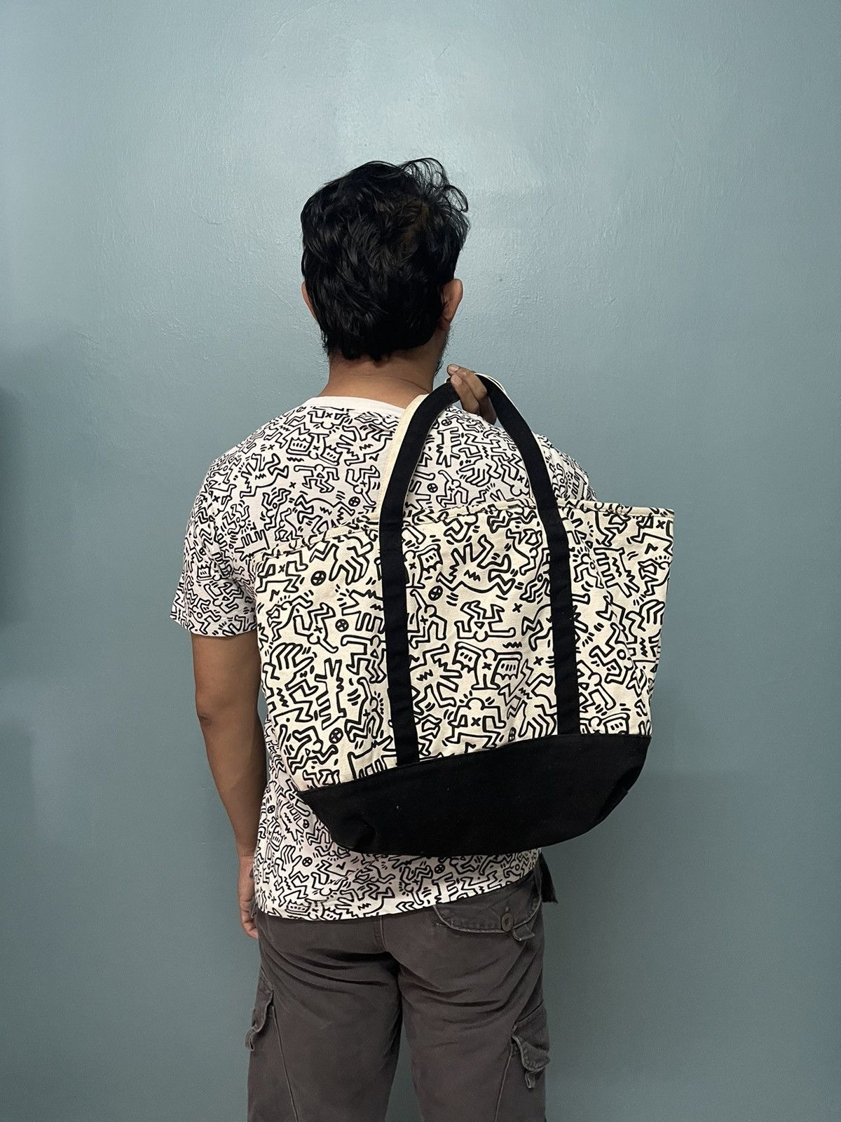 Keith Haring 90’s POP ART GRAFFITI KEITH HARING TOTES BAG Size ONE SIZE - 2 Thumbnail