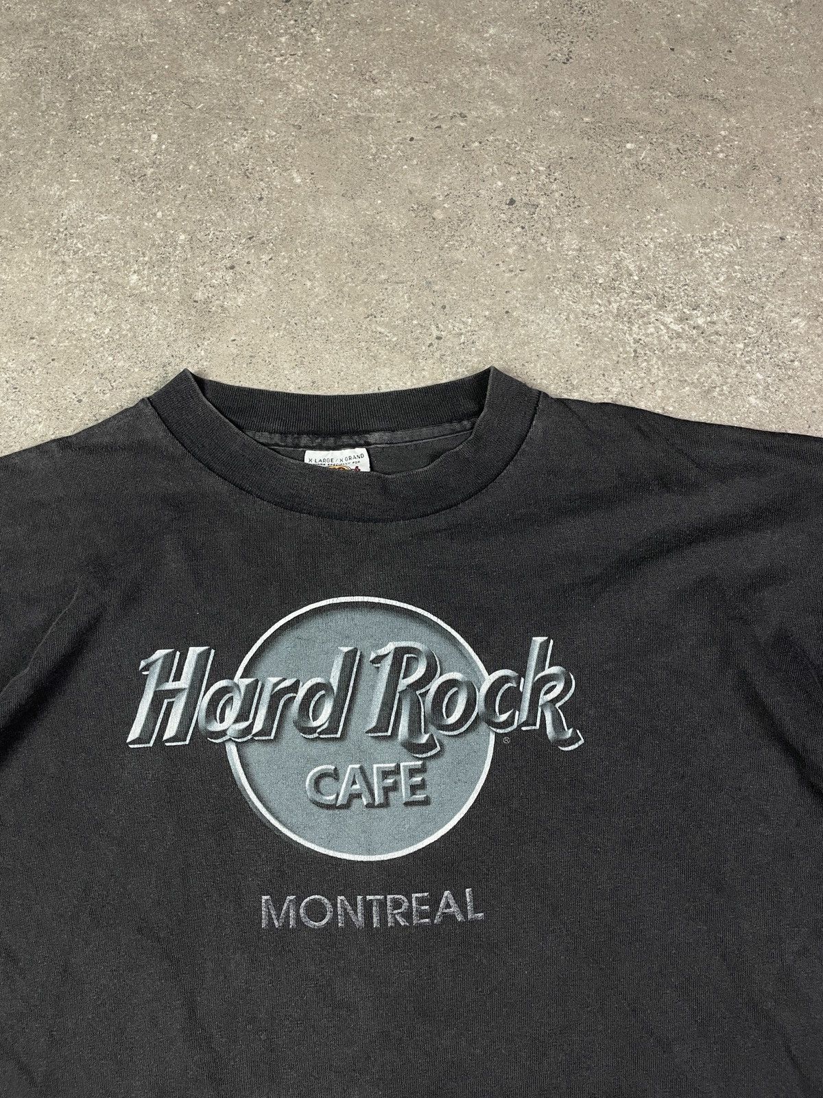 Hard Rock Cafe × Vintage Vintage 90s Hard Rock Café Faded Washed T Shirt Size US XL / EU 56 / 4 - 2 Thumbnail