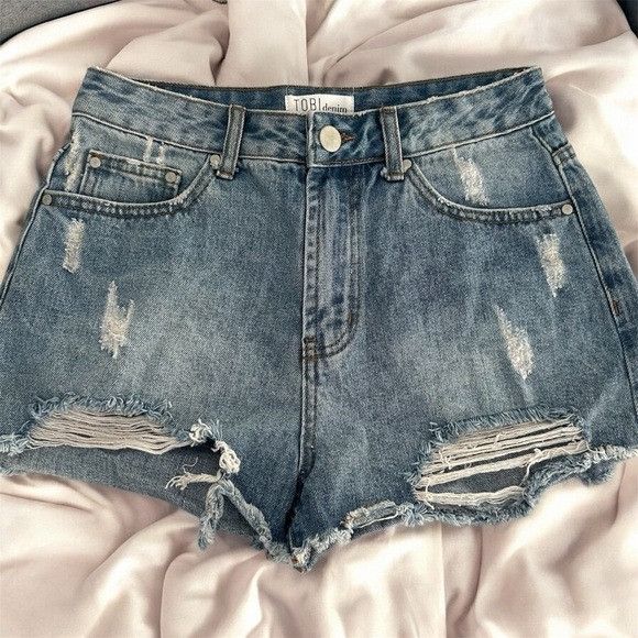 Other TOBI Denim Cut-Off Jean Shorts Size 28" / US 6 / IT 42 - 1 Thumbnail