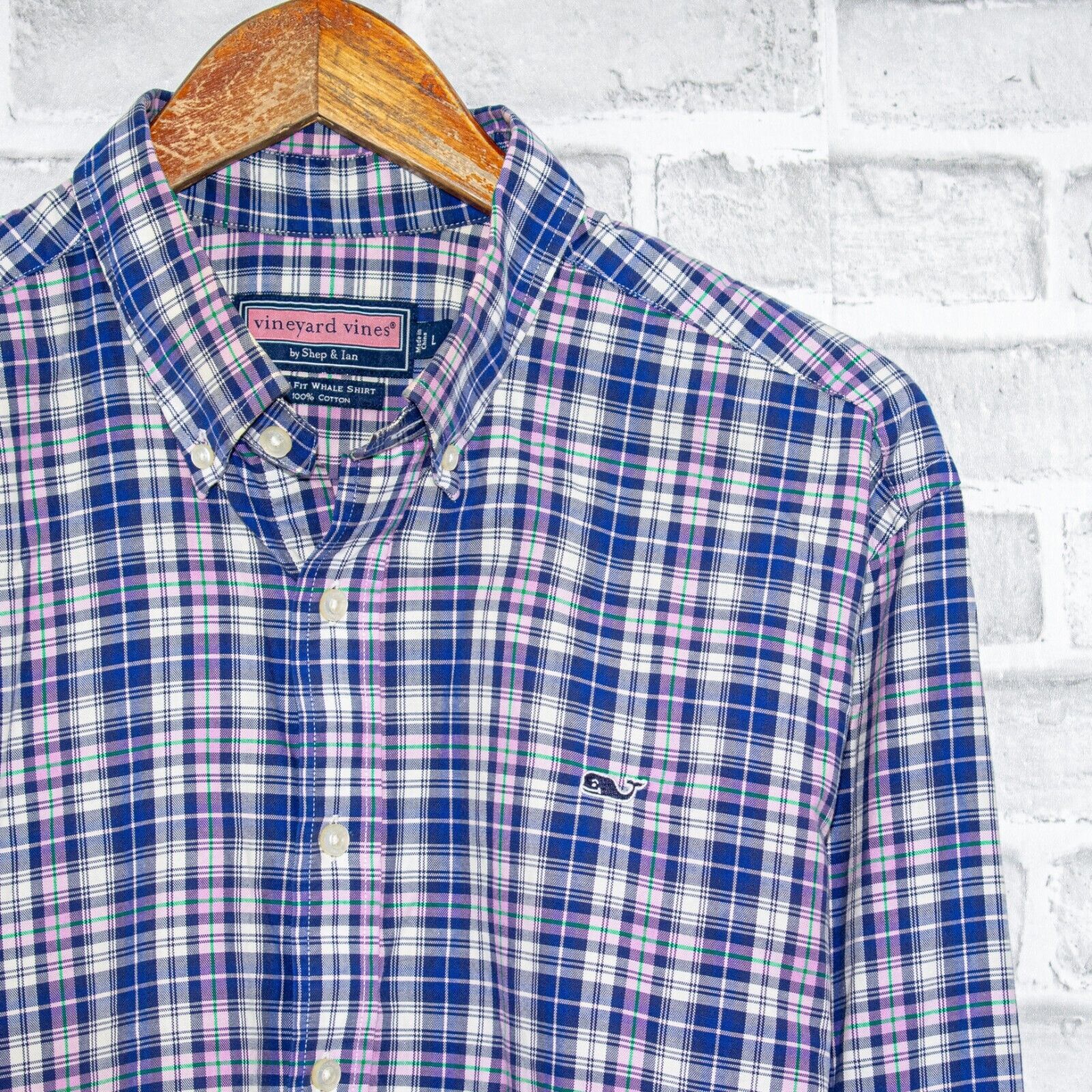 Vineyard Vines Vineyard Vines Slim Fit Button Down Whale Shirt Blue Purple Size US L / EU 52-54 / 3 - 2 Thumbnail