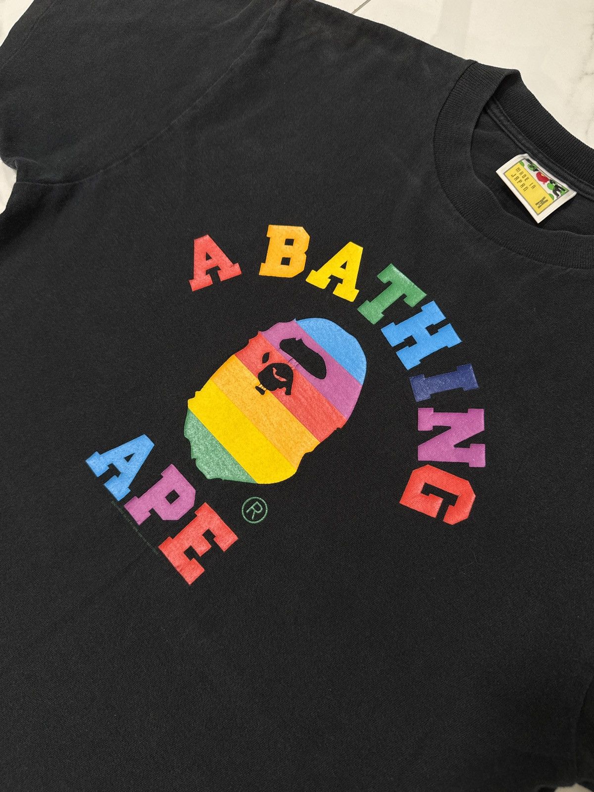 Bape Bape Multicolor Rainbow College Tee Size US M / EU 48-50 / 2 - 6 Thumbnail