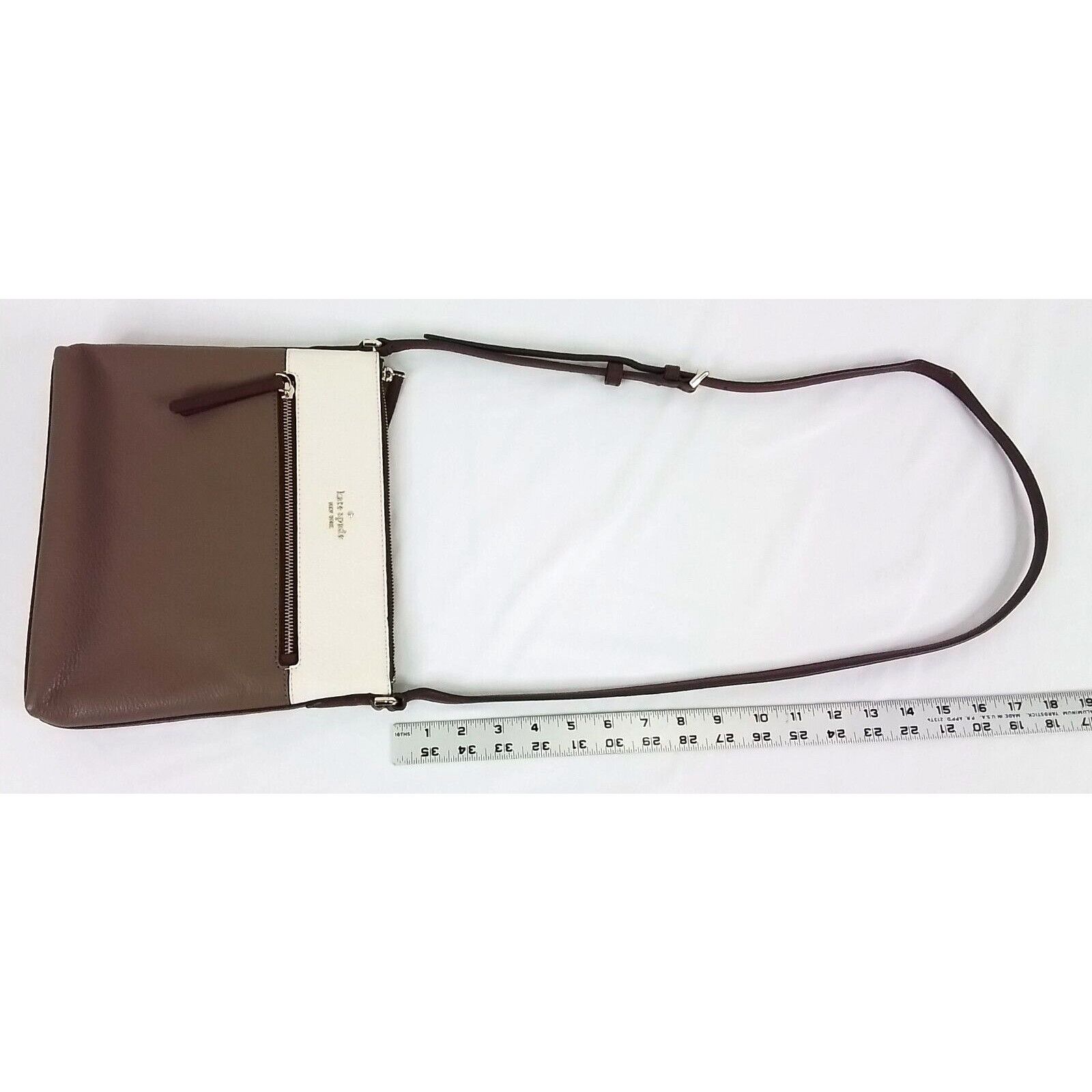 Kate Spade Kate Spade New York Leather Purse Brown Cream Size ONE SIZE - 13 Thumbnail
