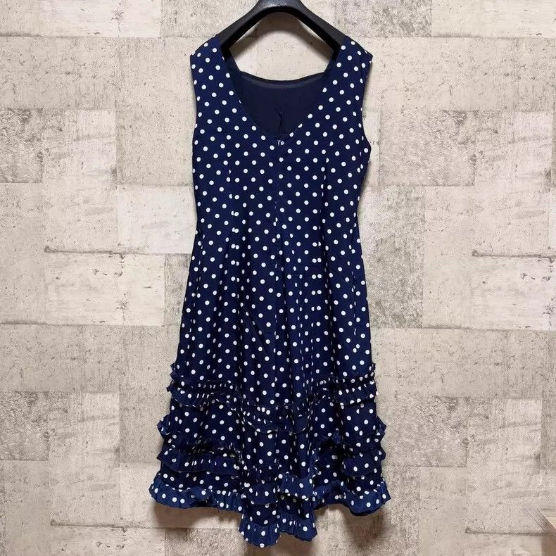 Other Comme Des Garcons One-piece dress. Navy blue. Classic whit Size S / US 4 / IT 40 - 3 Thumbnail