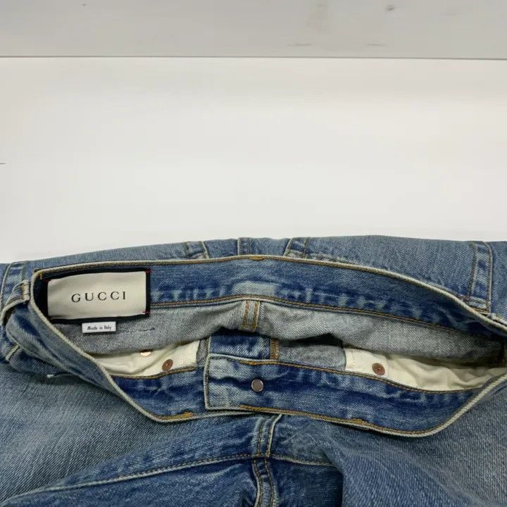 Gucci Gucci Distressed Blue High-Waisted Jeans-2507 Size 25" / US 0 / IT 36 - 4 Thumbnail