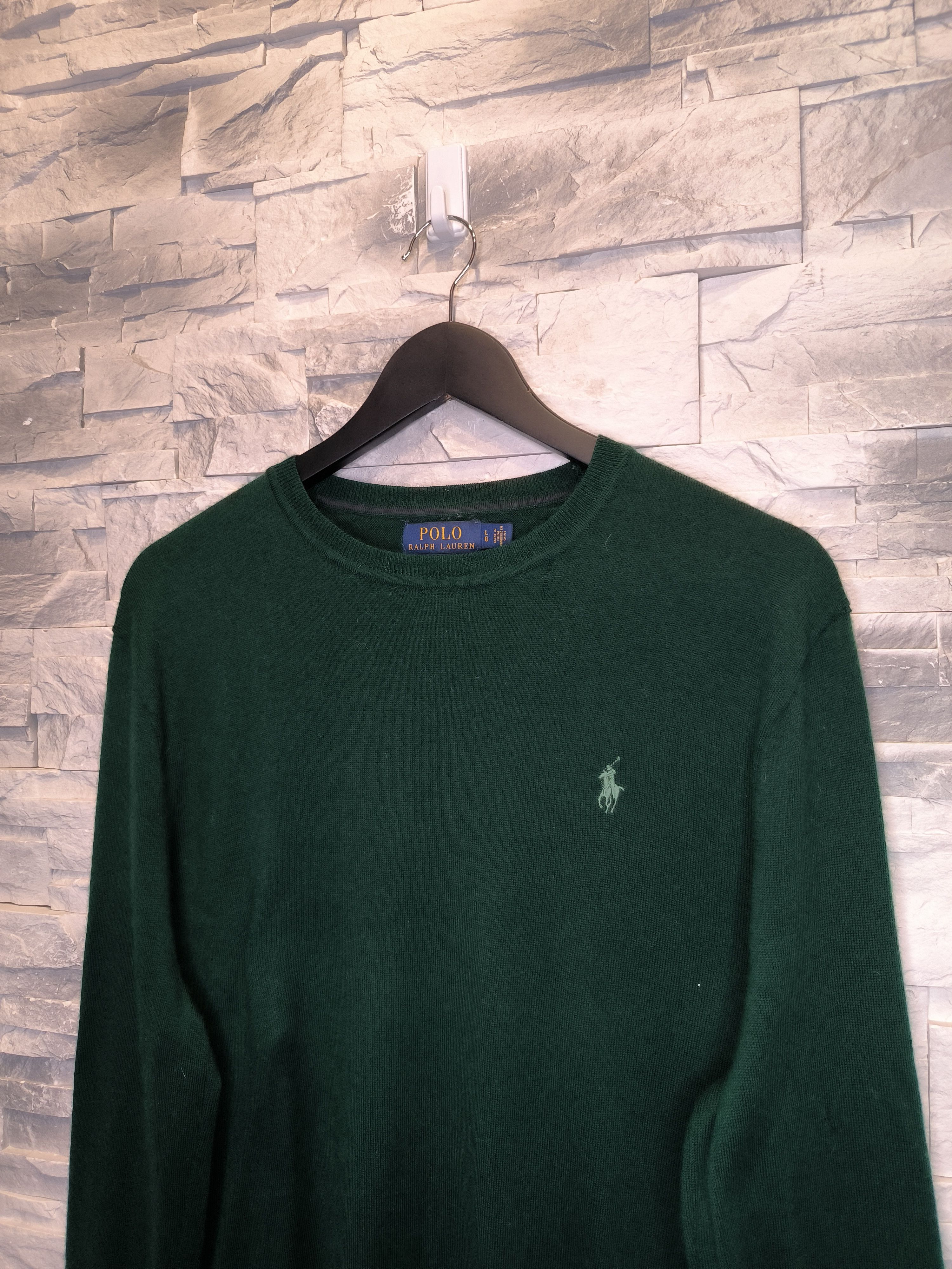 Polo Ralph Lauren Polo Ralph Lauren Wool Knitwear Sweater Logo Green Size US L / EU 52-54 / 3 - 2 Thumbnail