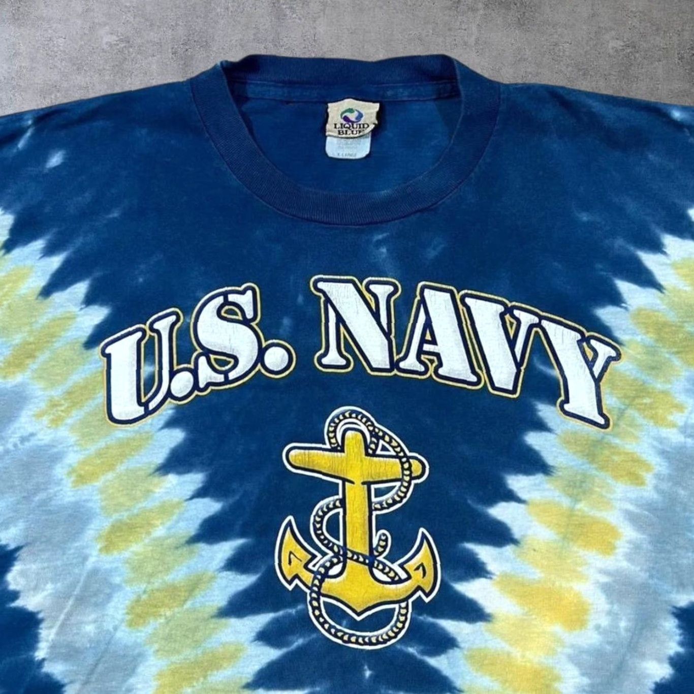 Liquid Blue Vintage Liquid Blue U.S. Navy Anchor Graphic Tie Dye Single Stitch T-Shirt XL Mens Size US XL / EU 56 / 4 - 3 Thumbnail