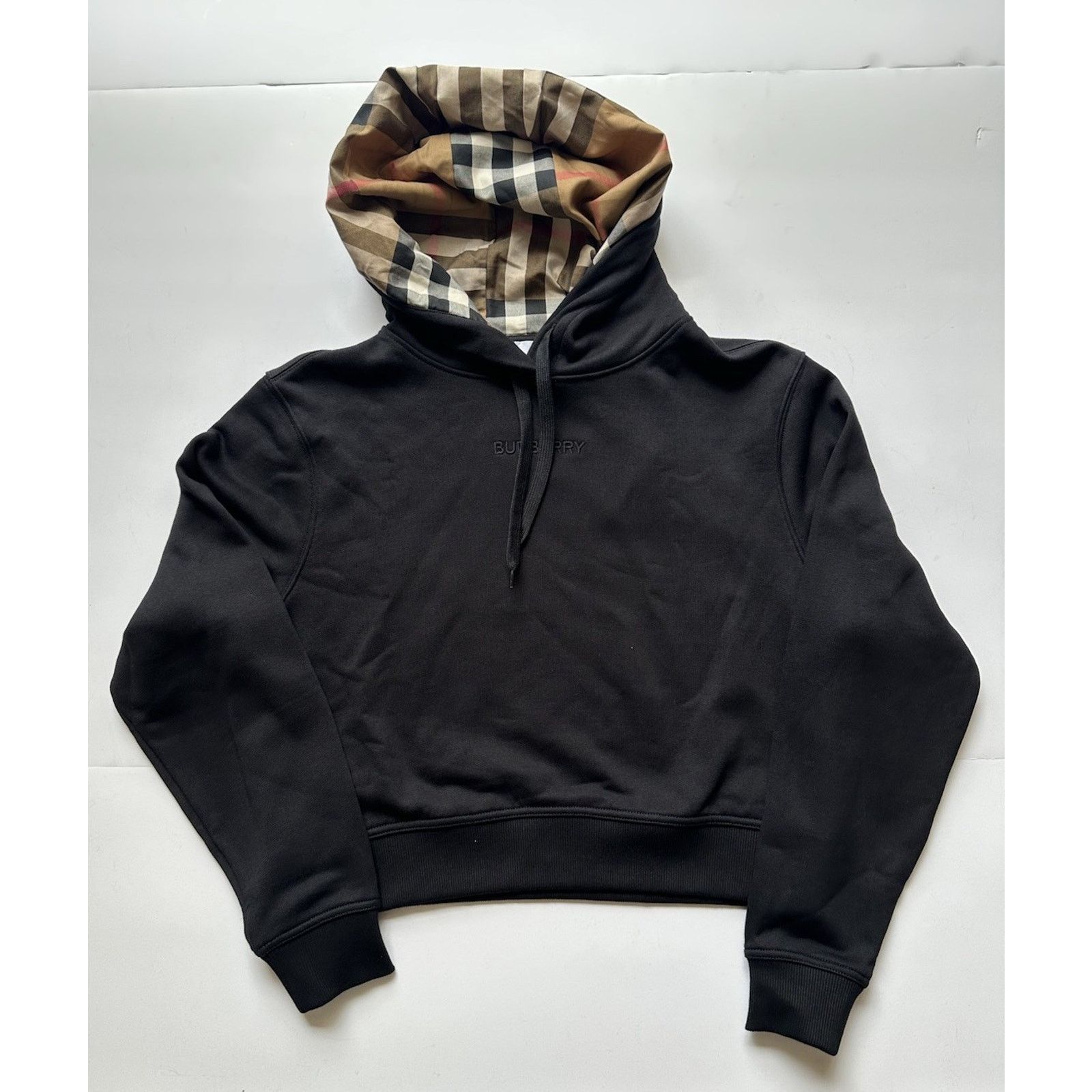 Burberry Burberry Talley Checked Sweatshirt Hoodie Black M 8084391 Size M / US 6-8 / IT 42-44 - 4 Thumbnail