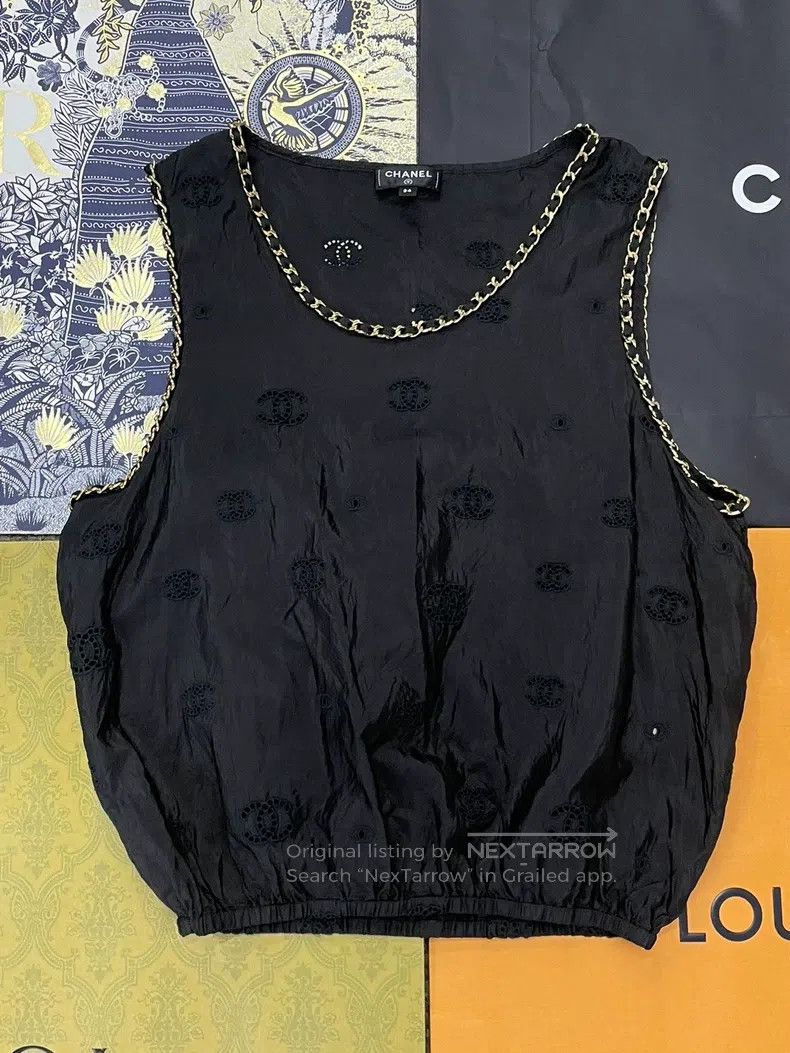 Chanel Chanel Black hollowed-out double-C leather chain vest Size XS / US 0-2 / IT 36-38 - 1 Thumbnail