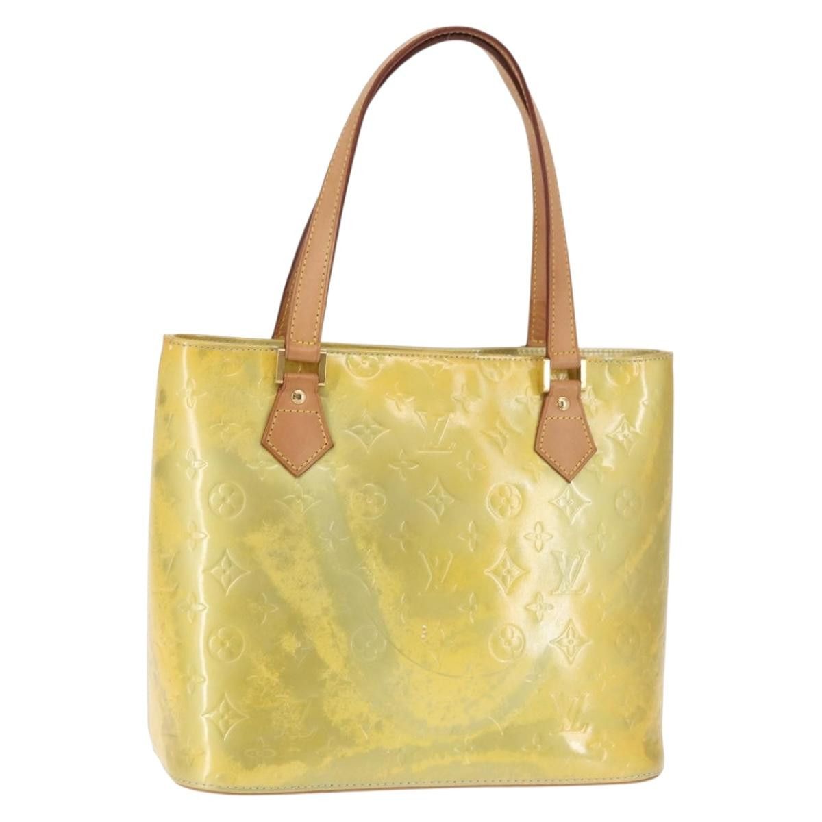 Louis Vuitton LOUIS VUITTON Monogram Vernis Houston Hand Bag Gris M91053 Size ONE SIZE - 1 Thumbnail