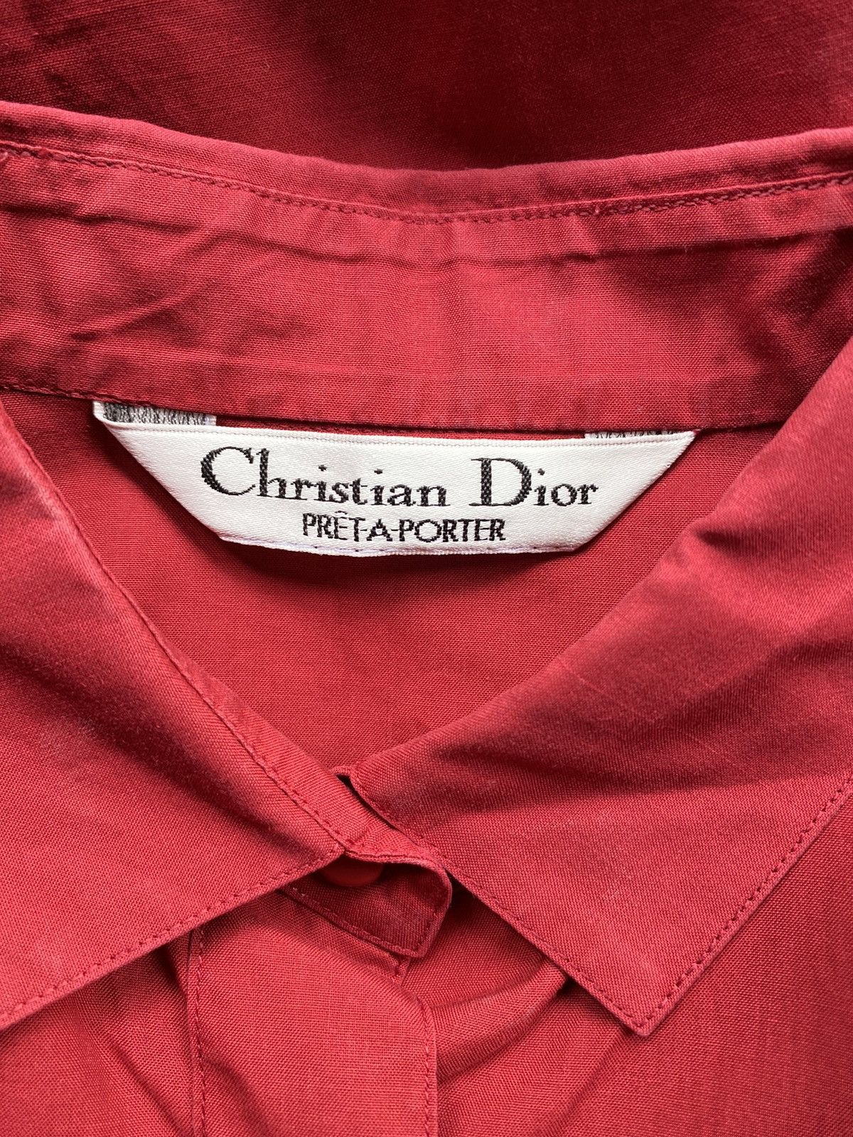 Dior Christian Dior vintage red cardinal shirt Size L / US 10 / IT 46 - 3 Thumbnail