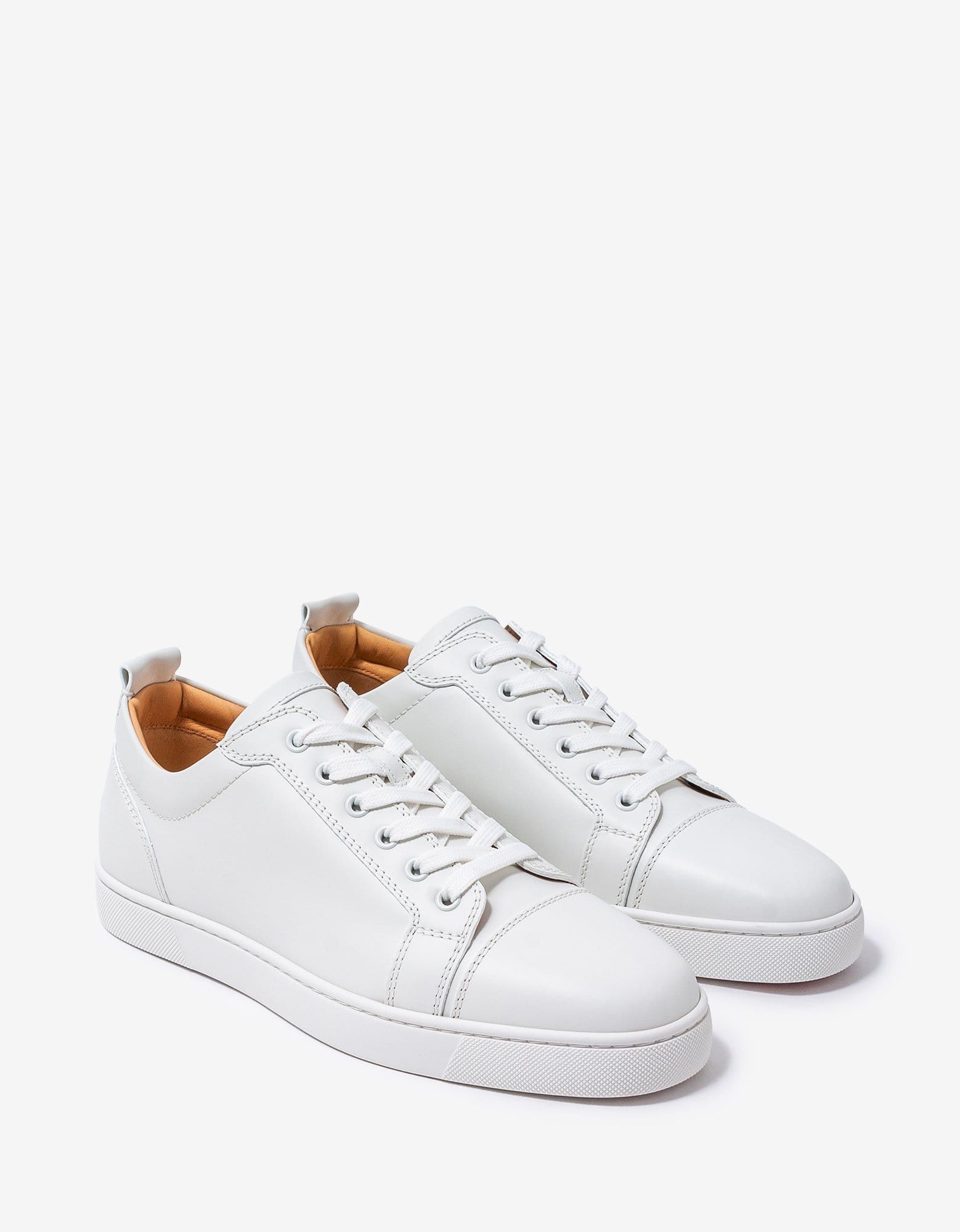 Christian Louboutin Louis Junior White Leather Trainers Size US 11 / EU 44 - 1 Thumbnail