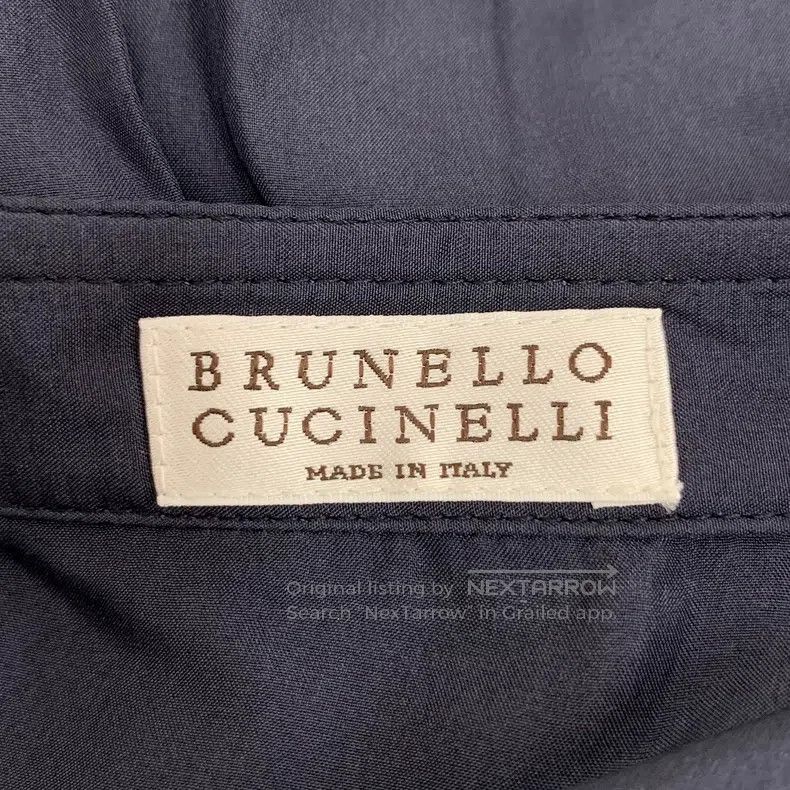 Brunello Cucinelli Brunello Cucinelli Dark blue silk single-breasted long-sle Size M / US 6-8 / IT 42-44 - 5 Thumbnail