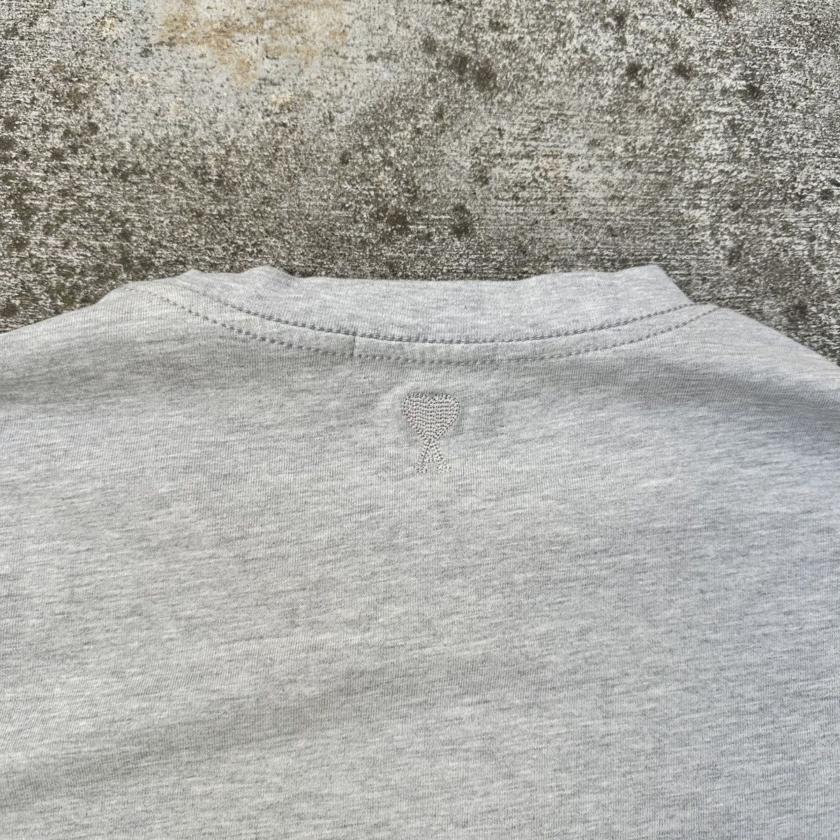 AMI Heather Gray AMI Alexandre Mattiussi Cotton Short Sleeve Tee Size US L / EU 52-54 / 3 - 4 Thumbnail
