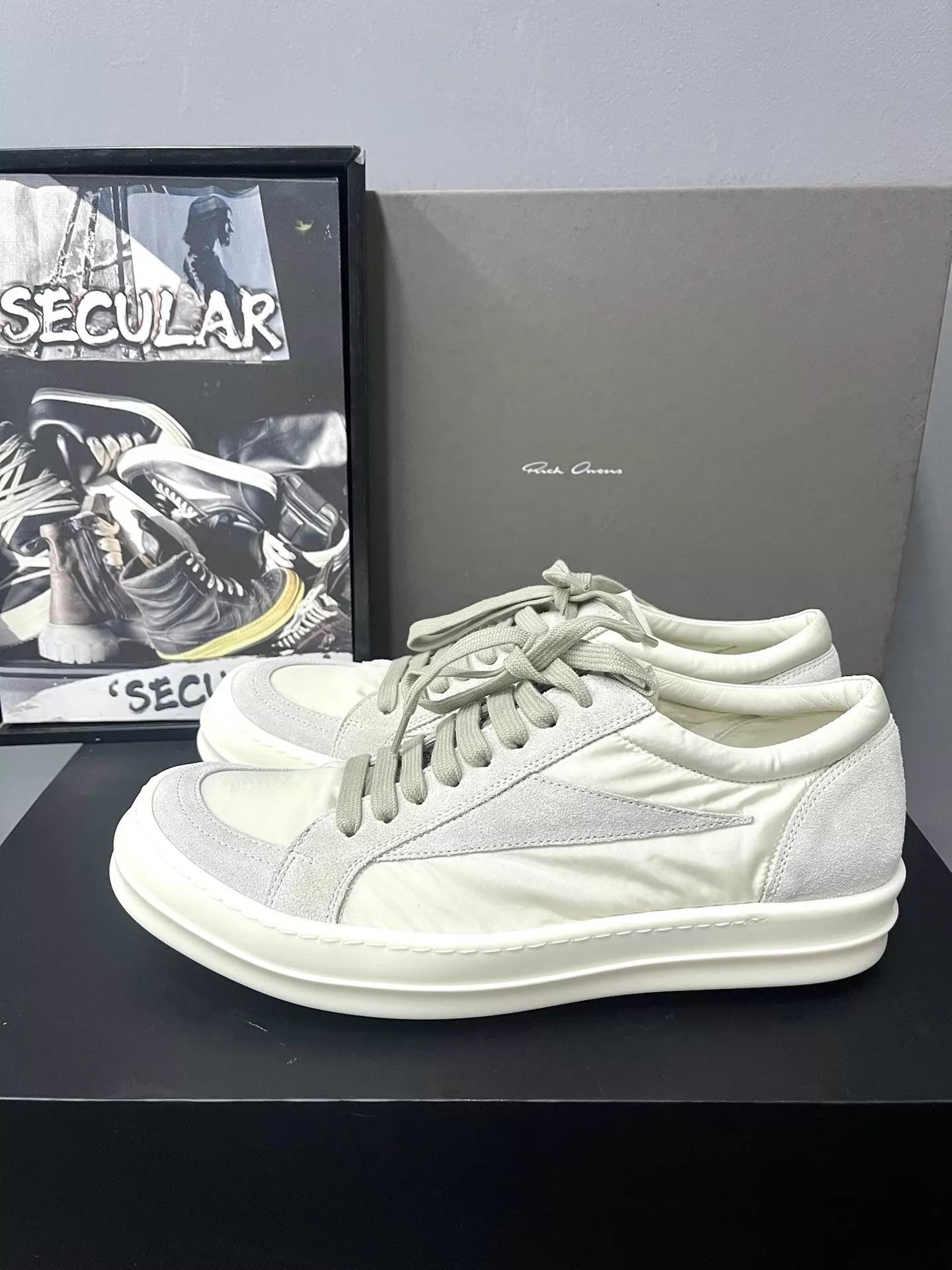 Rick Owens Rick Owens 26SS Mainline White Vans-Style Sneakers K34 Size US 5 / EU 37 - 2 Thumbnail