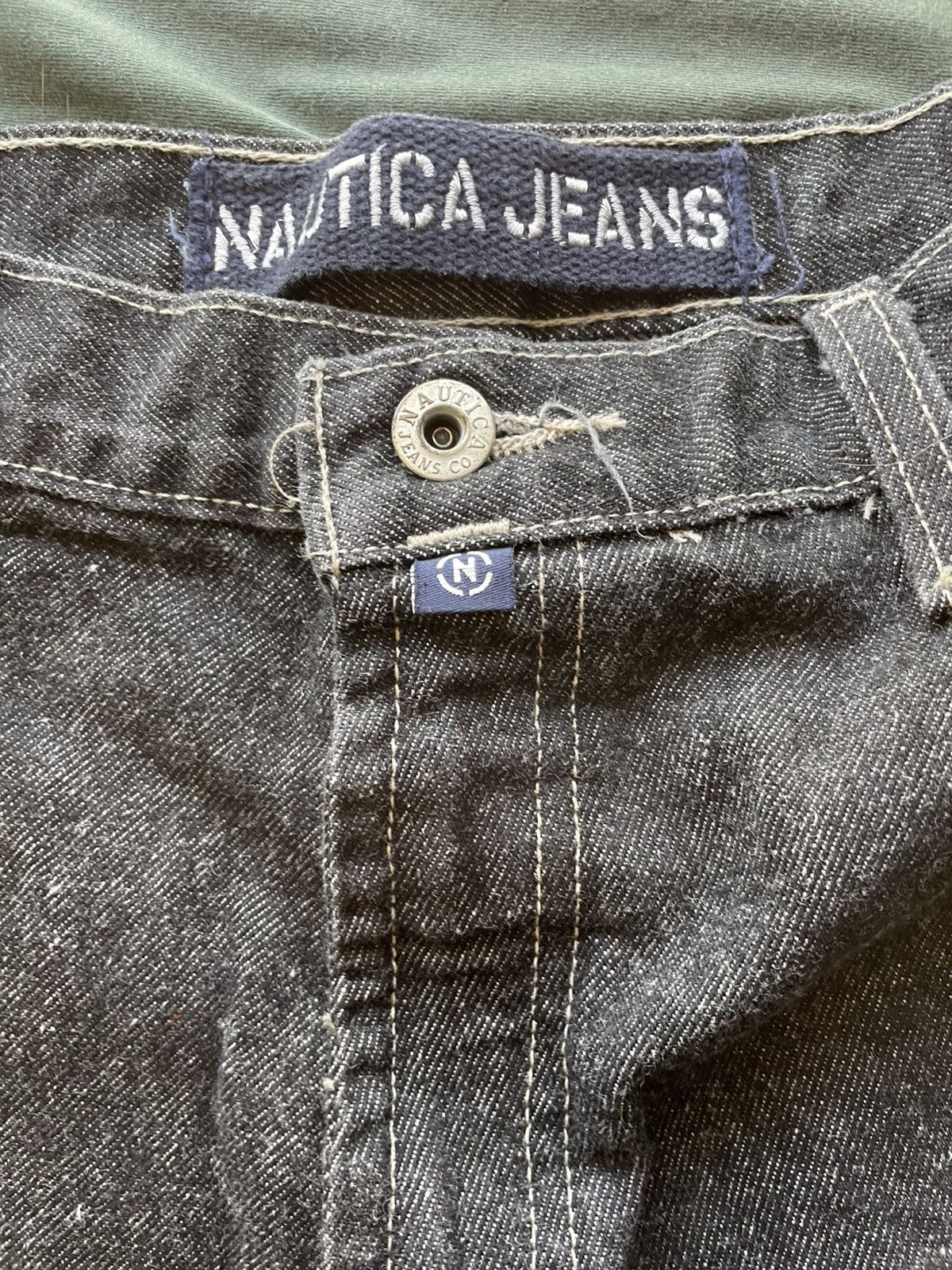 Nautica × Vintage VINTAGE NAUTICA BLACK DENIM JEAN SHORTS JORTS 36x10 NI-3190 Size US 36 / EU 52 - 7 Thumbnail