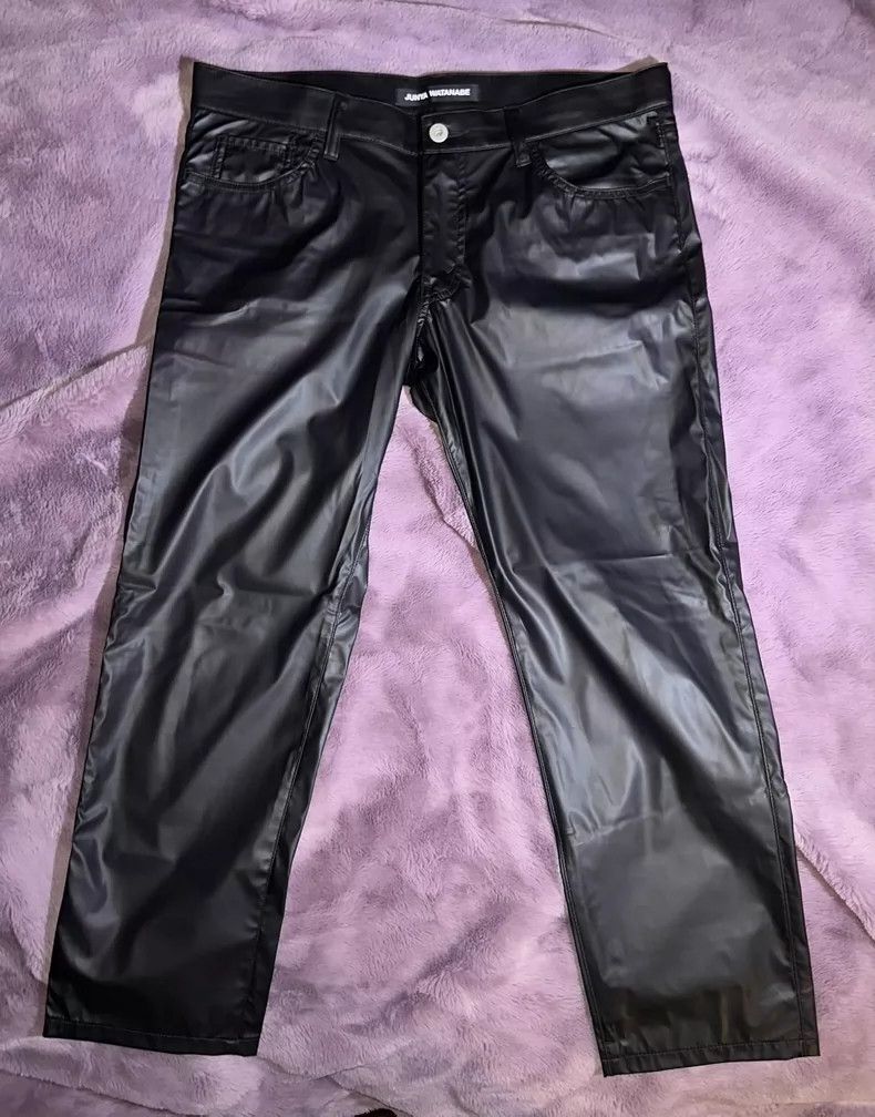 Junya Watanabe Junya Watanabe Shiny Leather Cropped Pants Size 32" / US 10 / IT 46 - 1 Thumbnail