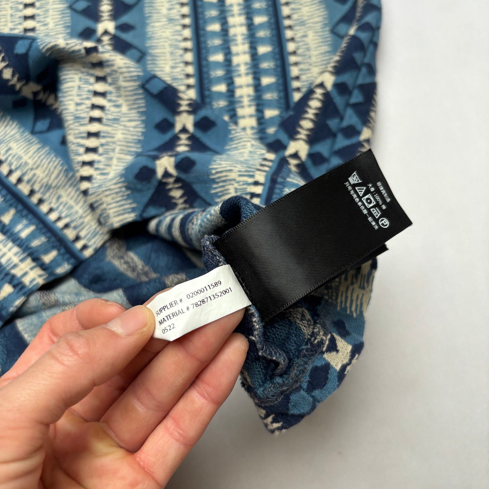 RRL Ralph Lauren RRL Double RL Ralph Lauren Jacquard Knit Jersey Henley M Size US M / EU 48-50 / 2 - 8 Thumbnail