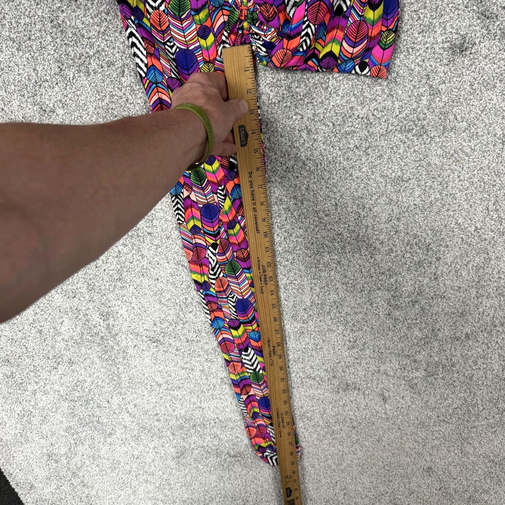 Swims B Swim XS Multicolor Cinchy Party Pant Leggings Geometric Feather Pattern Jogger Style Party Casual Womens XS Size 26" / US 2 / IT 38 - 6 Thumbnail